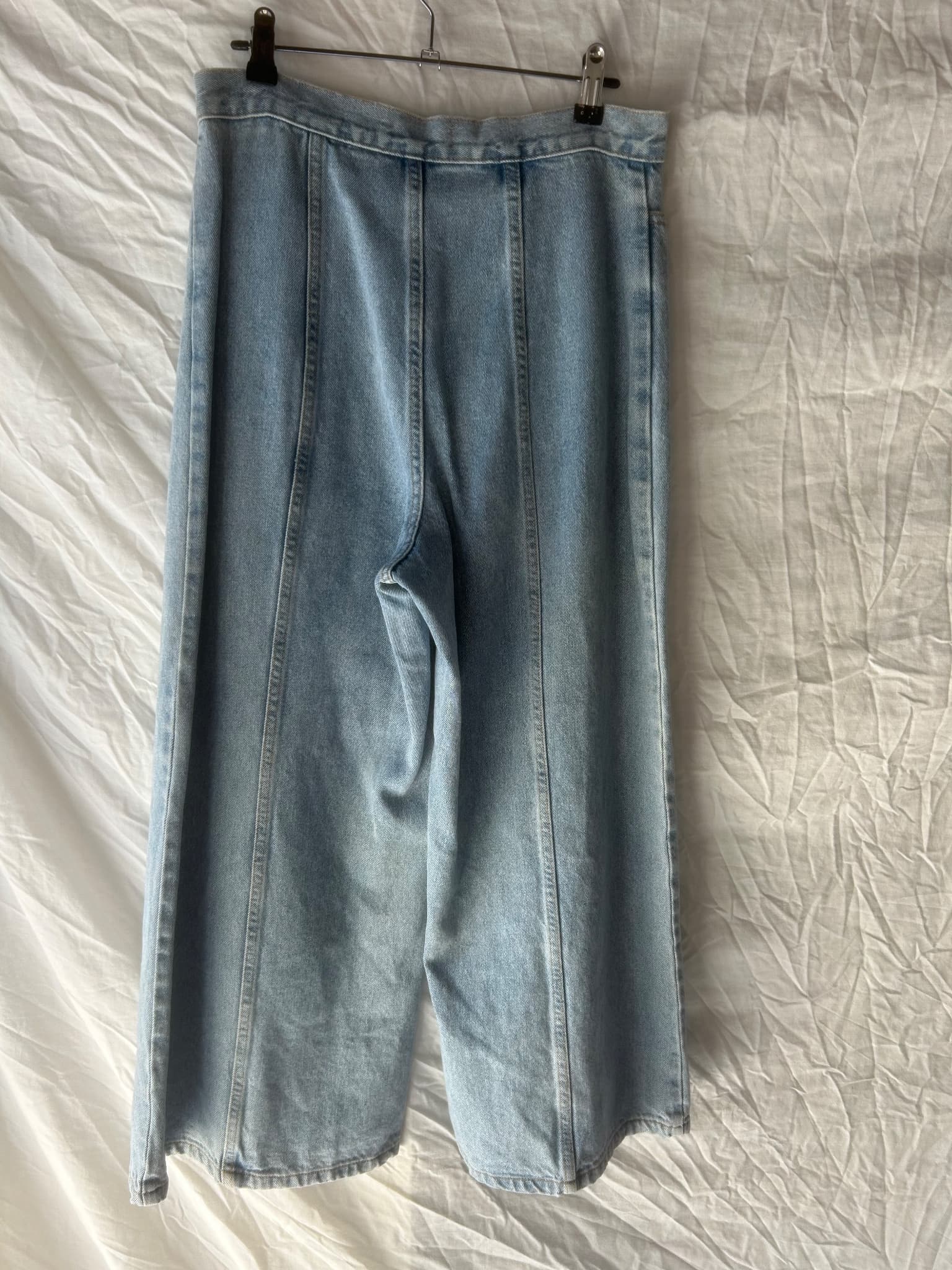 Bec + Bridge High Rise Wide Leg Cropped Jeans Light Blue AU 10 — photo 4 of 4