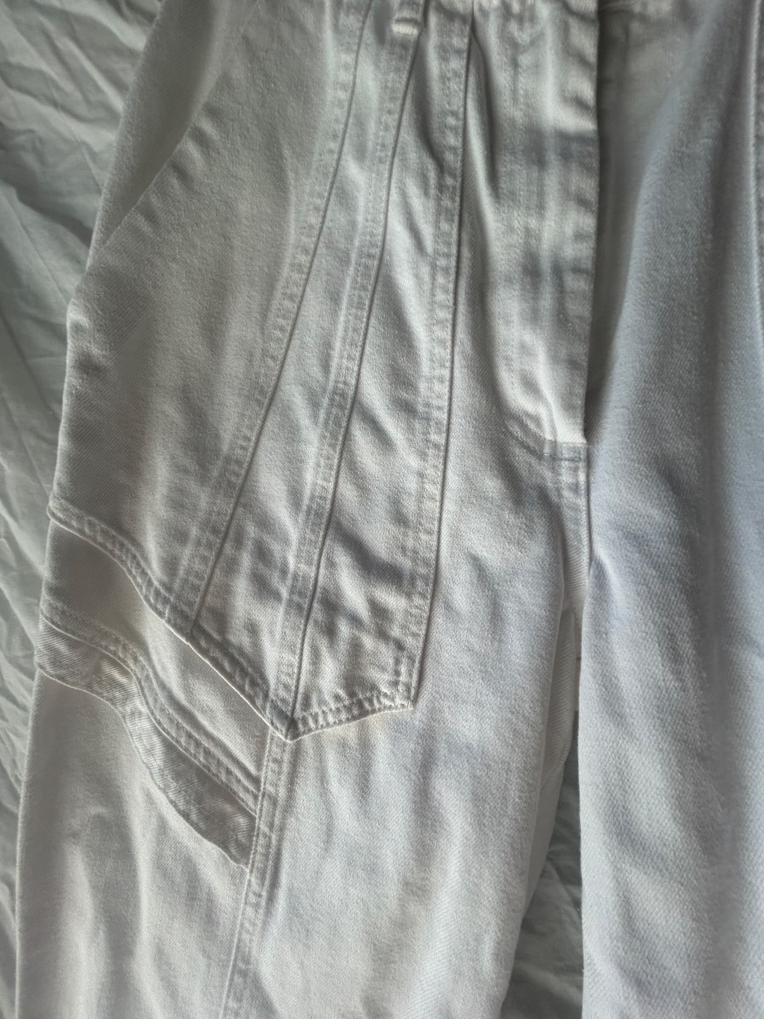 BEC + BRIDGE High-Waisted Paneled Denim Jeans White AU 10 — photo 3 of 5