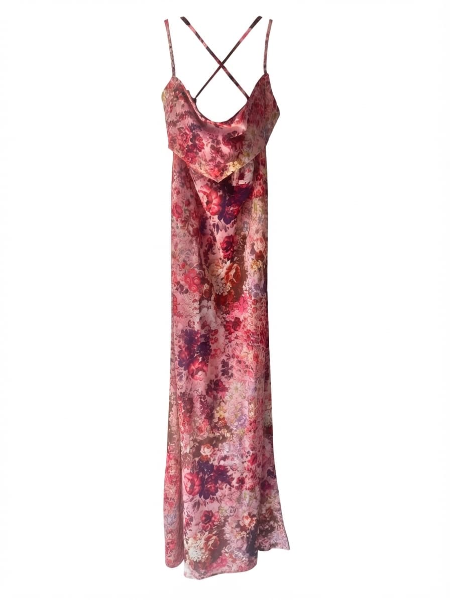 BENNI. The 1996 Dress Red Flower Floral Print Size 10 — photo 3 of 7