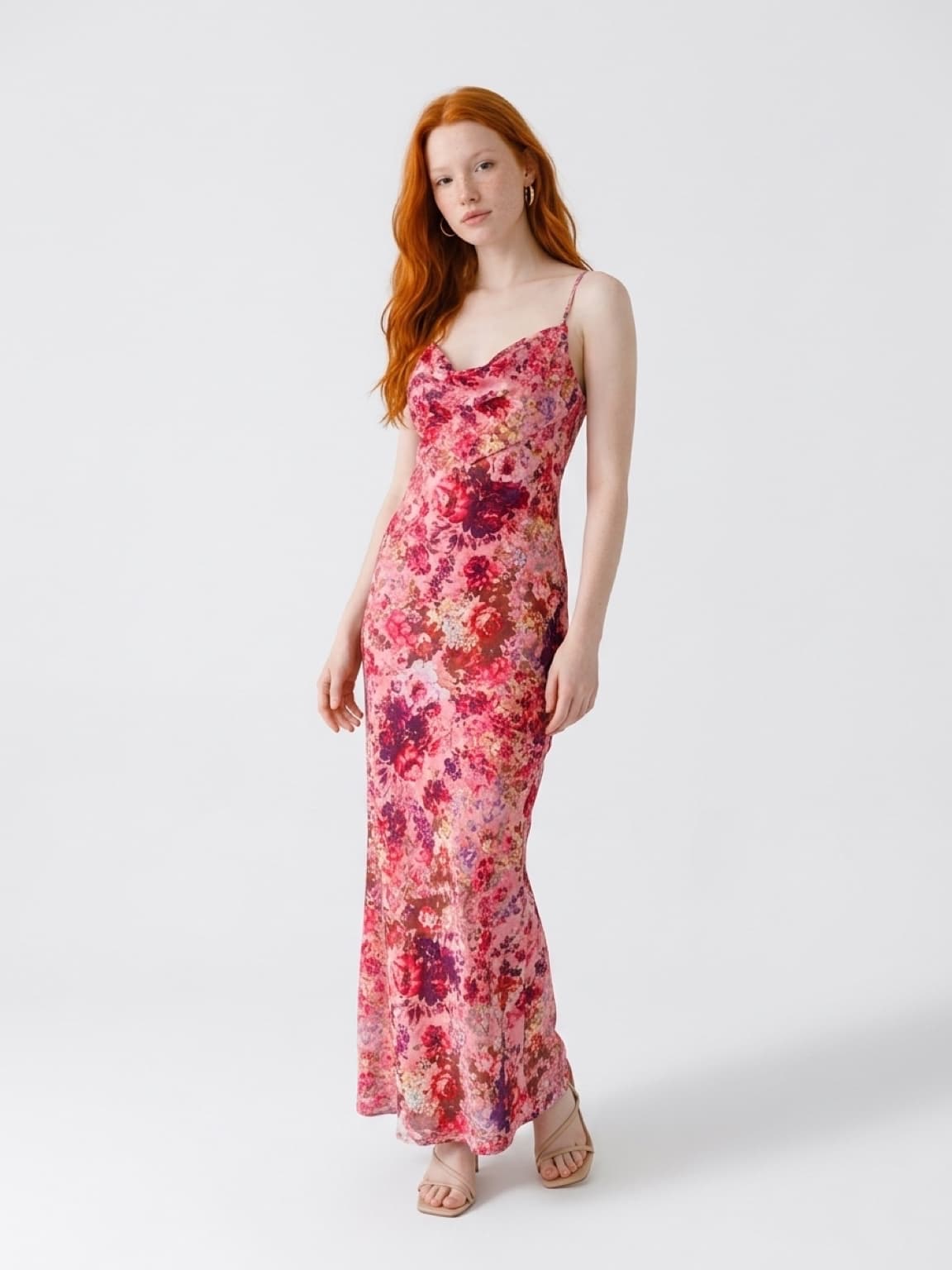 BENNI. The 1996 Dress Red Flower Floral Print Size 10 — photo 2 of 7