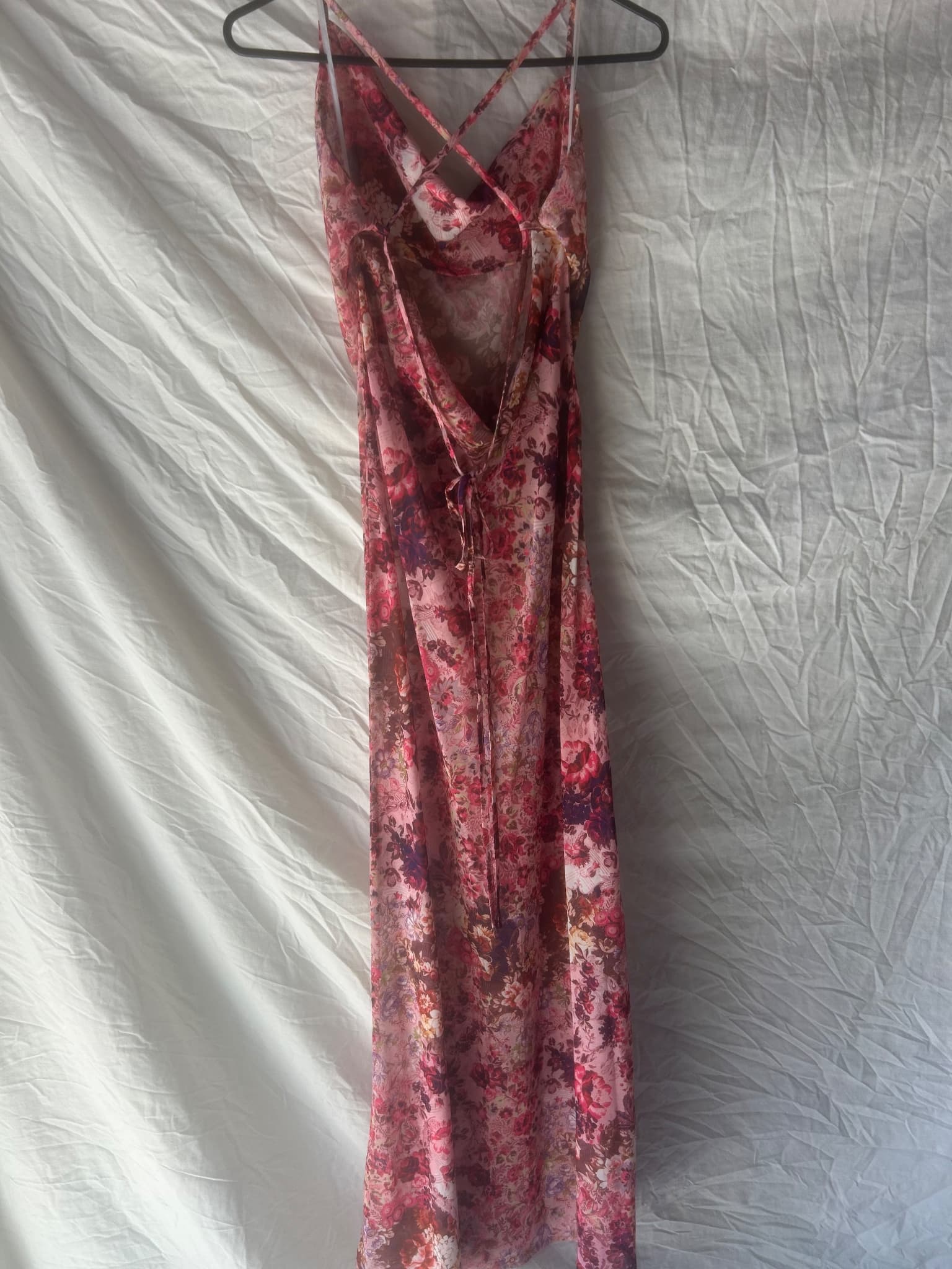 BENNI. The 1996 Dress Red Flower Floral Print Size 10 — photo 6 of 7