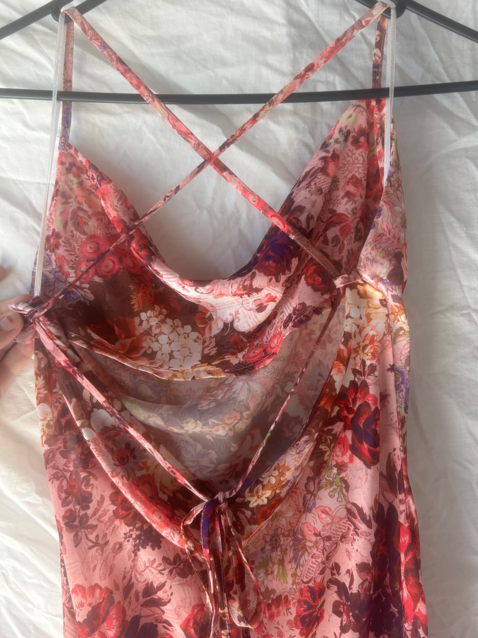 BENNI. The 1996 Dress Red Flower Floral Print Size 10 — photo 7 of 7
