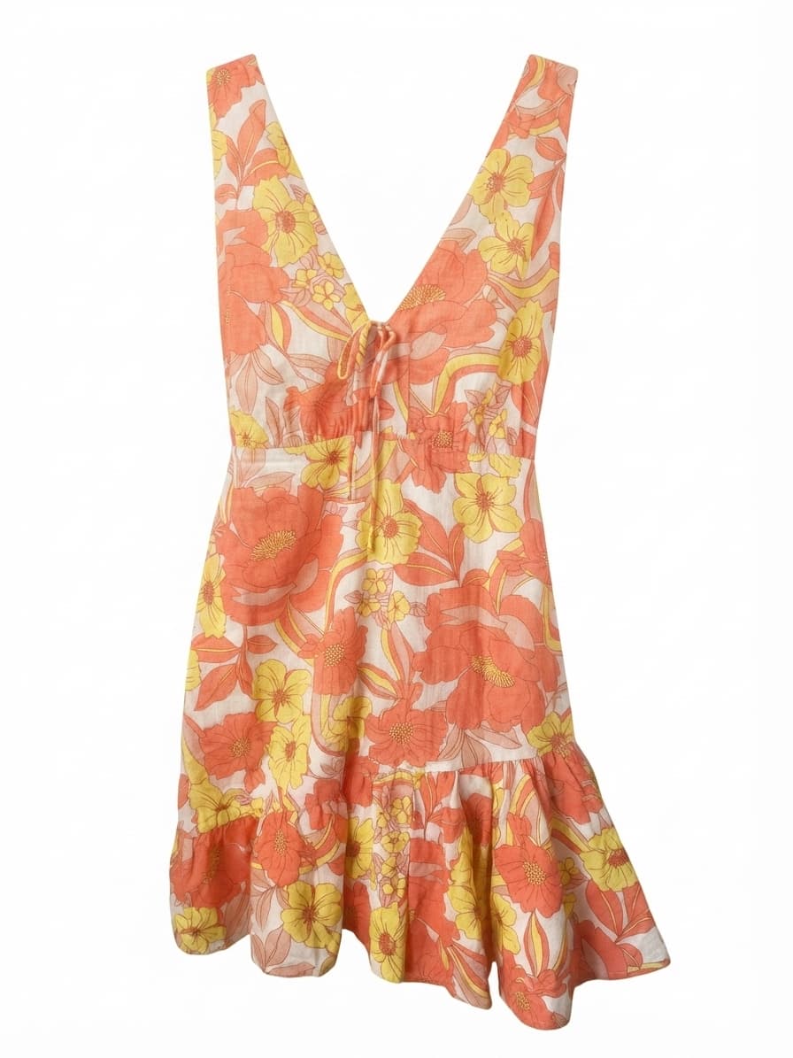 BY.NICOLA Carnivale Tie Mini Dress Sunrise Blooms Size 10 — photo 1 of 4