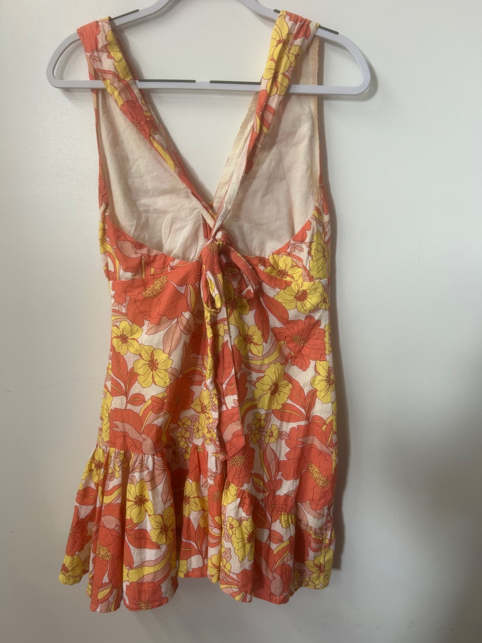 BY.NICOLA Carnivale Tie Mini Dress Sunrise Blooms Size 10 — photo 4 of 4