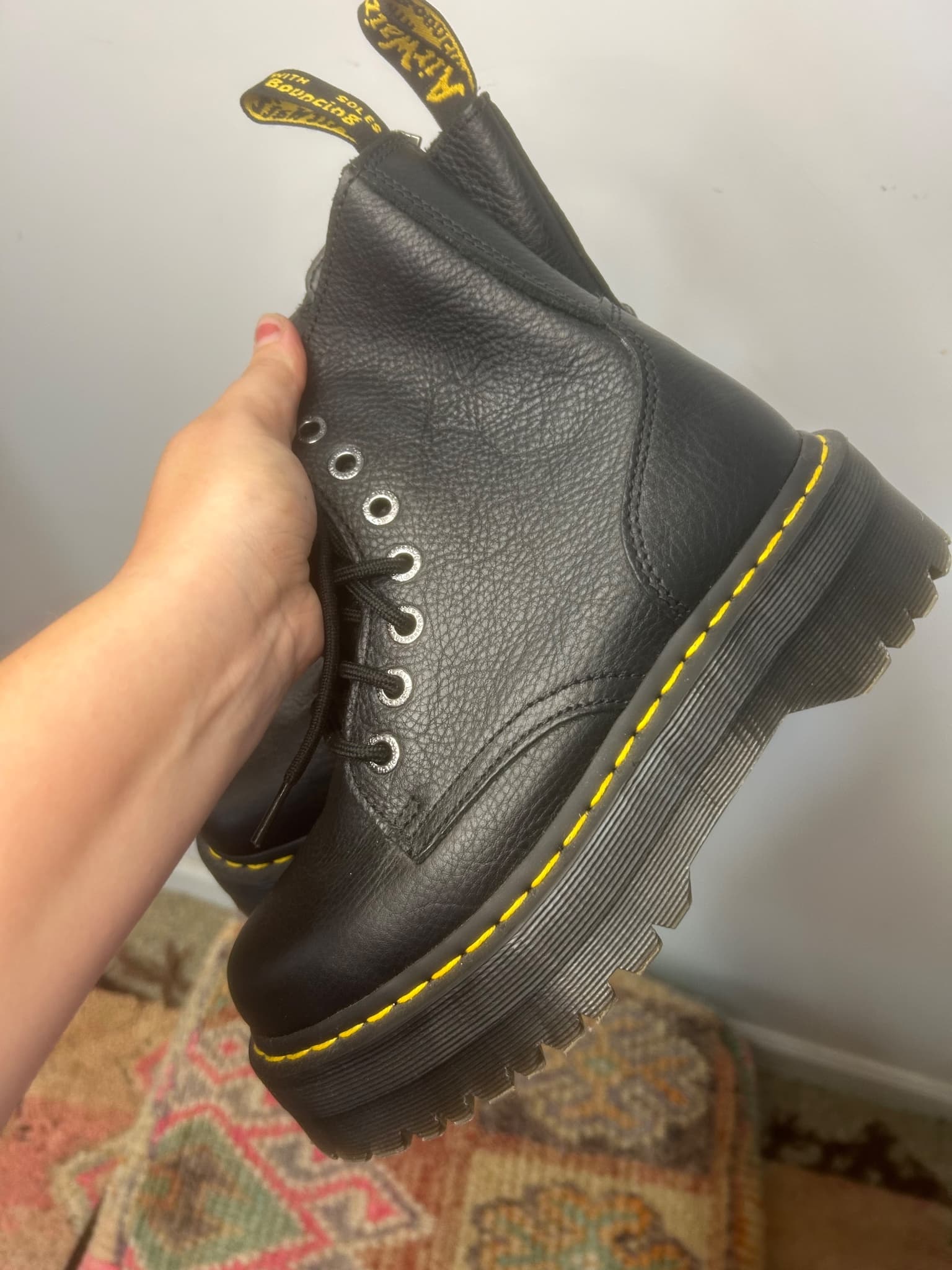 Dr. Martens Jadon III Black Pisa Leather Platform Boots — photo 5 of 7