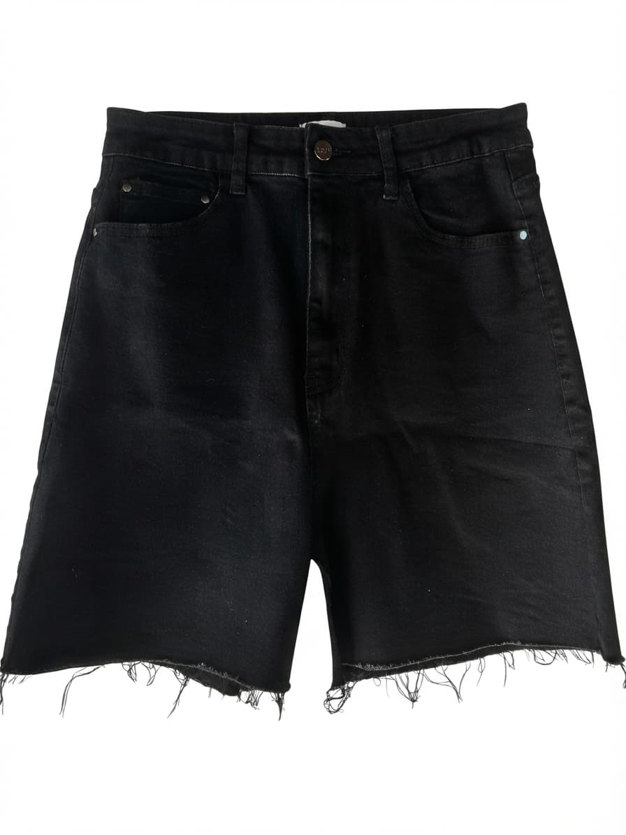 Fayt. Denim Bermuda Shorts Black Women's Size 10 — photo 1 of 5