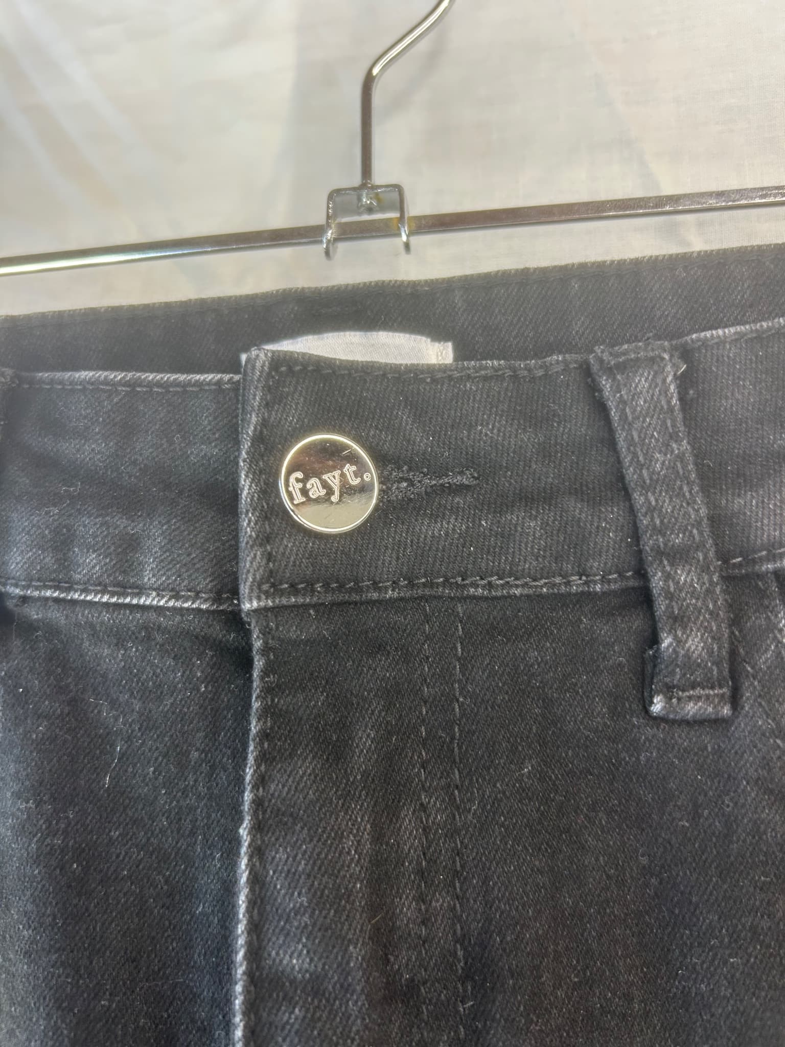Fayt. Denim Bermuda Shorts Black Women's Size 10 — photo 2 of 5