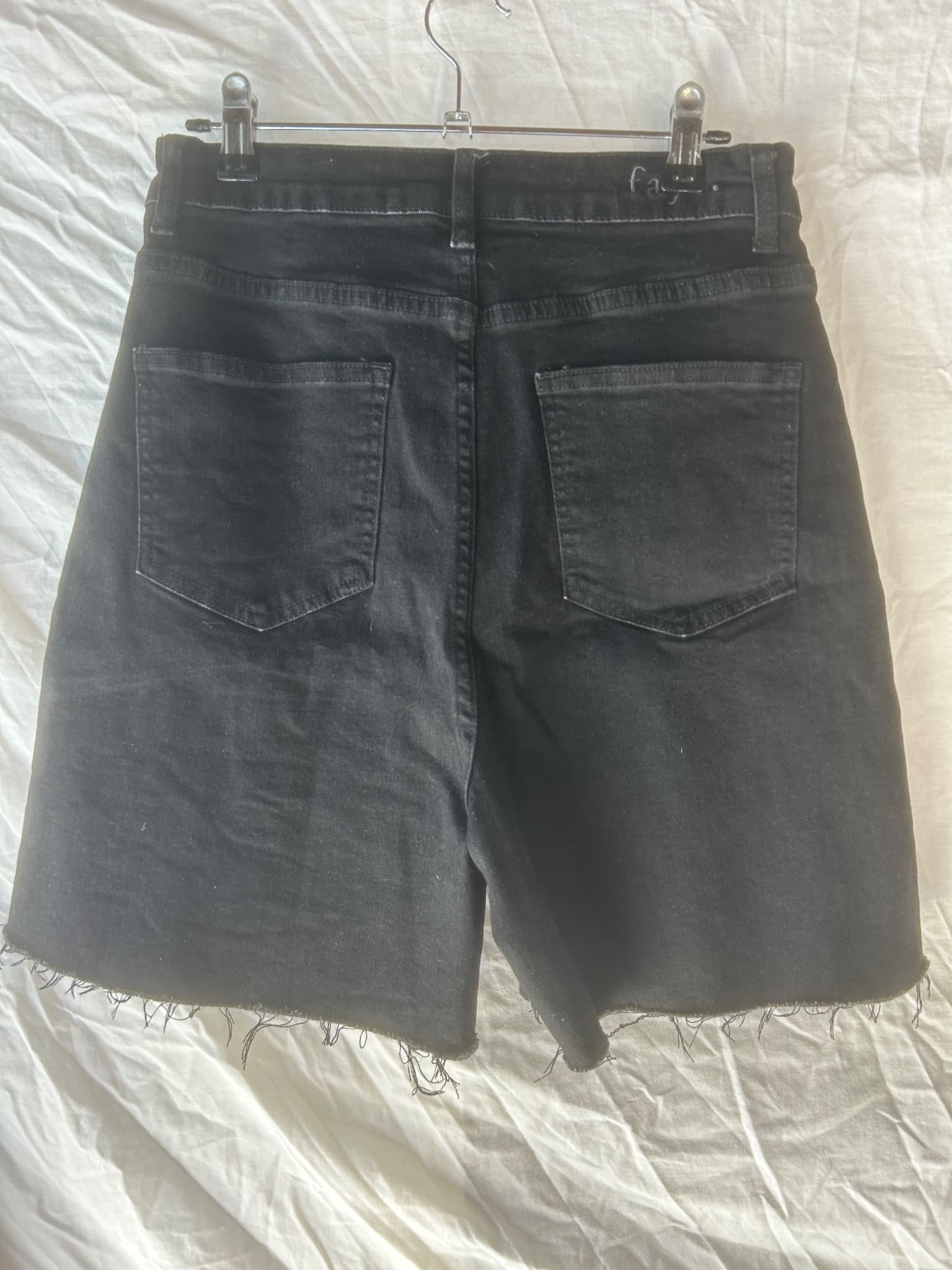 Fayt. Denim Bermuda Shorts Black Women's Size 10 — photo 4 of 5