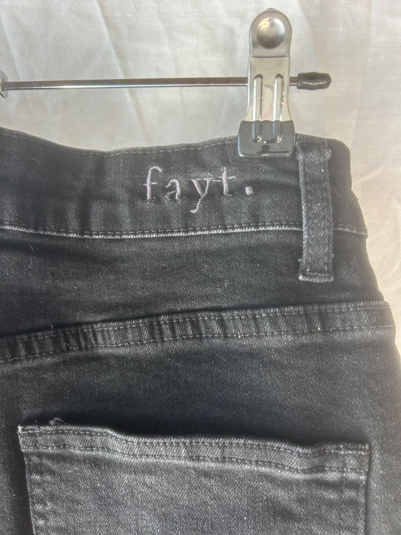 Fayt. Denim Bermuda Shorts Black Women's Size 10 — photo 5 of 5