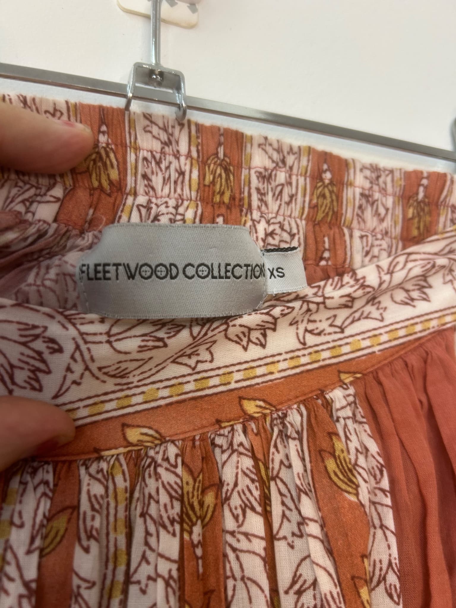 Fleetwood Collection Boho Printed Maxi Skirt Orange Size XS — photo 2 of 3