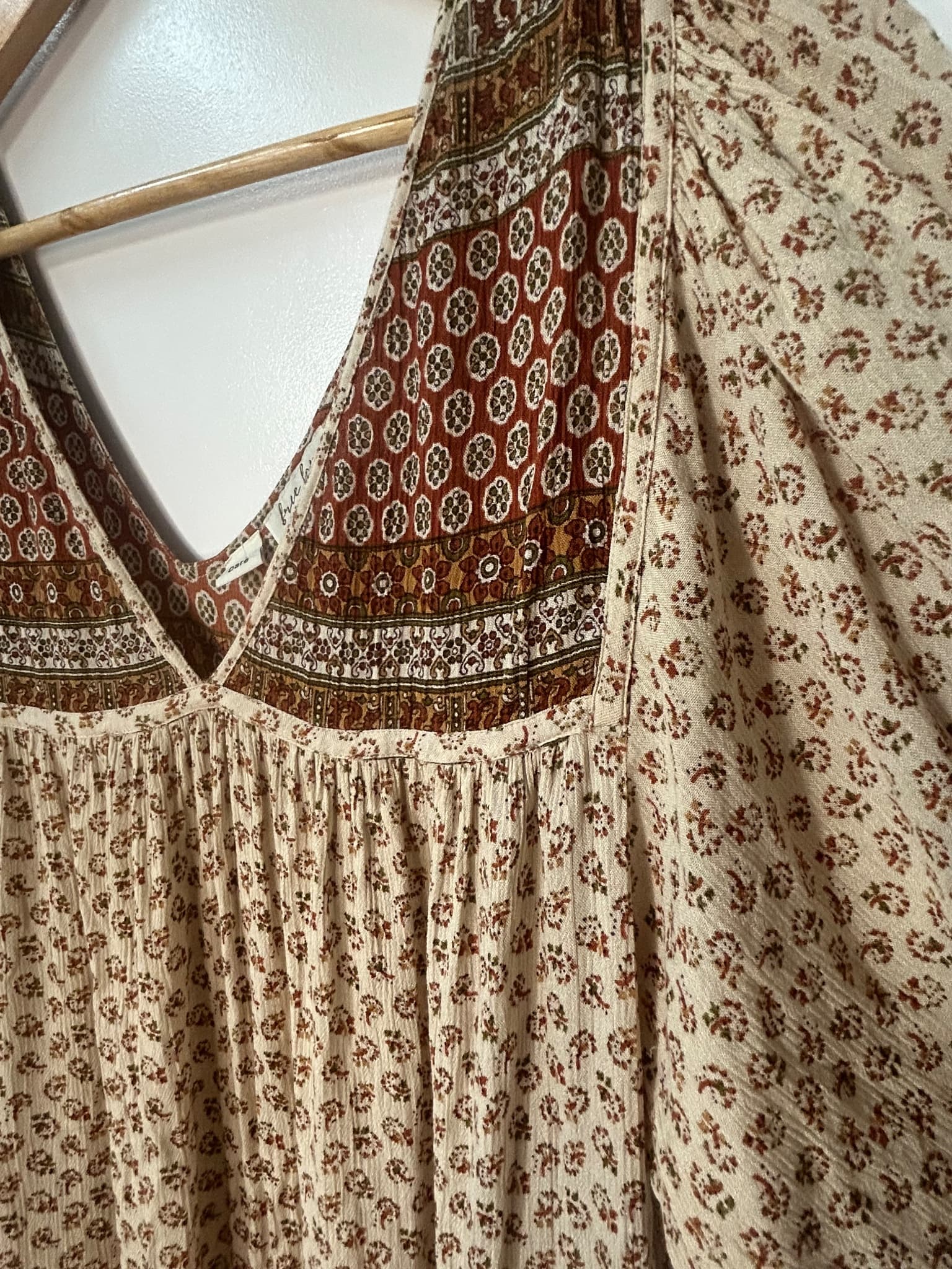 Free Love by Tree Of Life Boho Floral Maxi Dress Earth Tones Free Size — photo 1 of 3