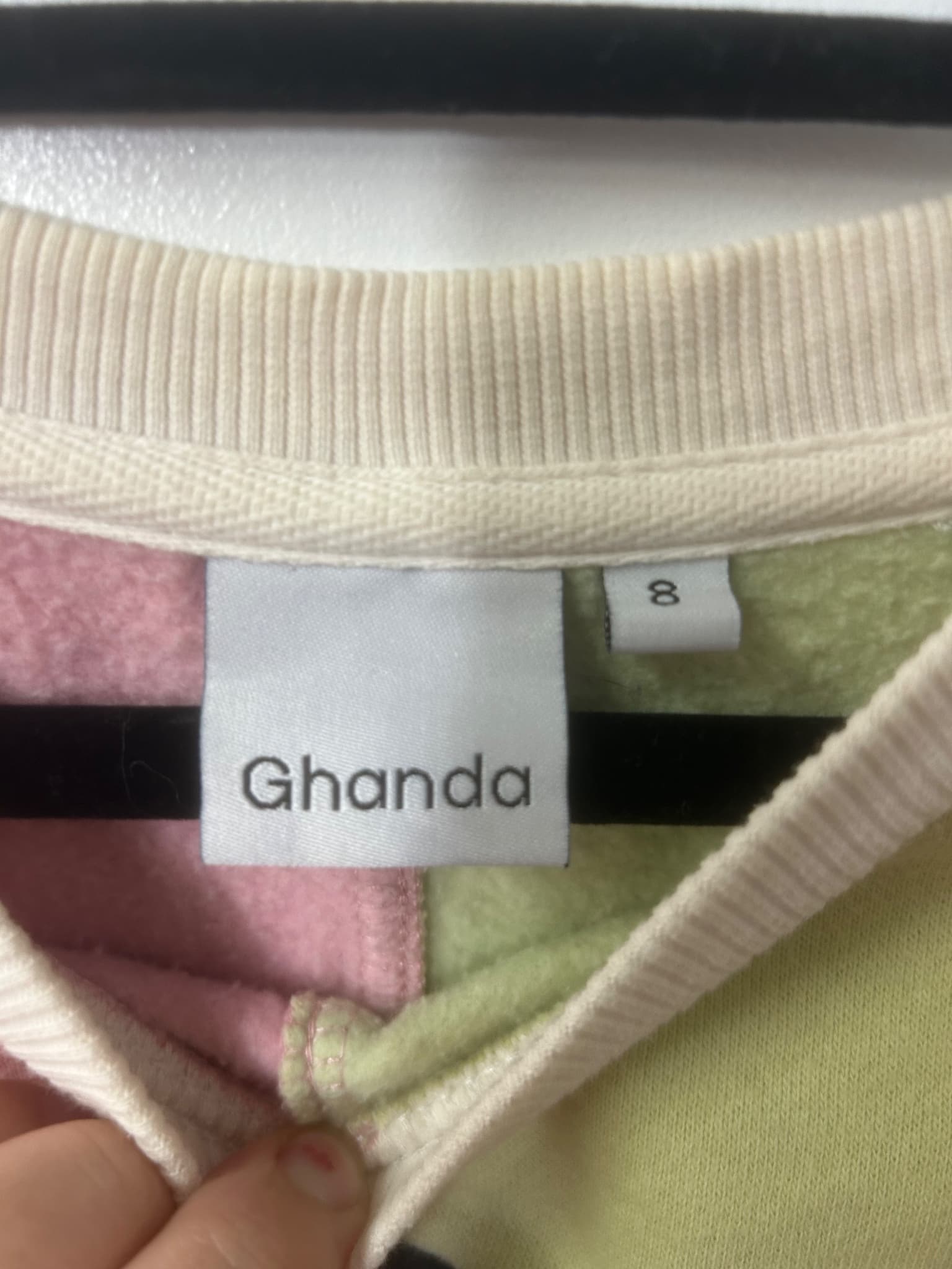 Ghanda Pastel Colourblock Yin Yang Sweatshirt Size 8 — photo 3 of 4