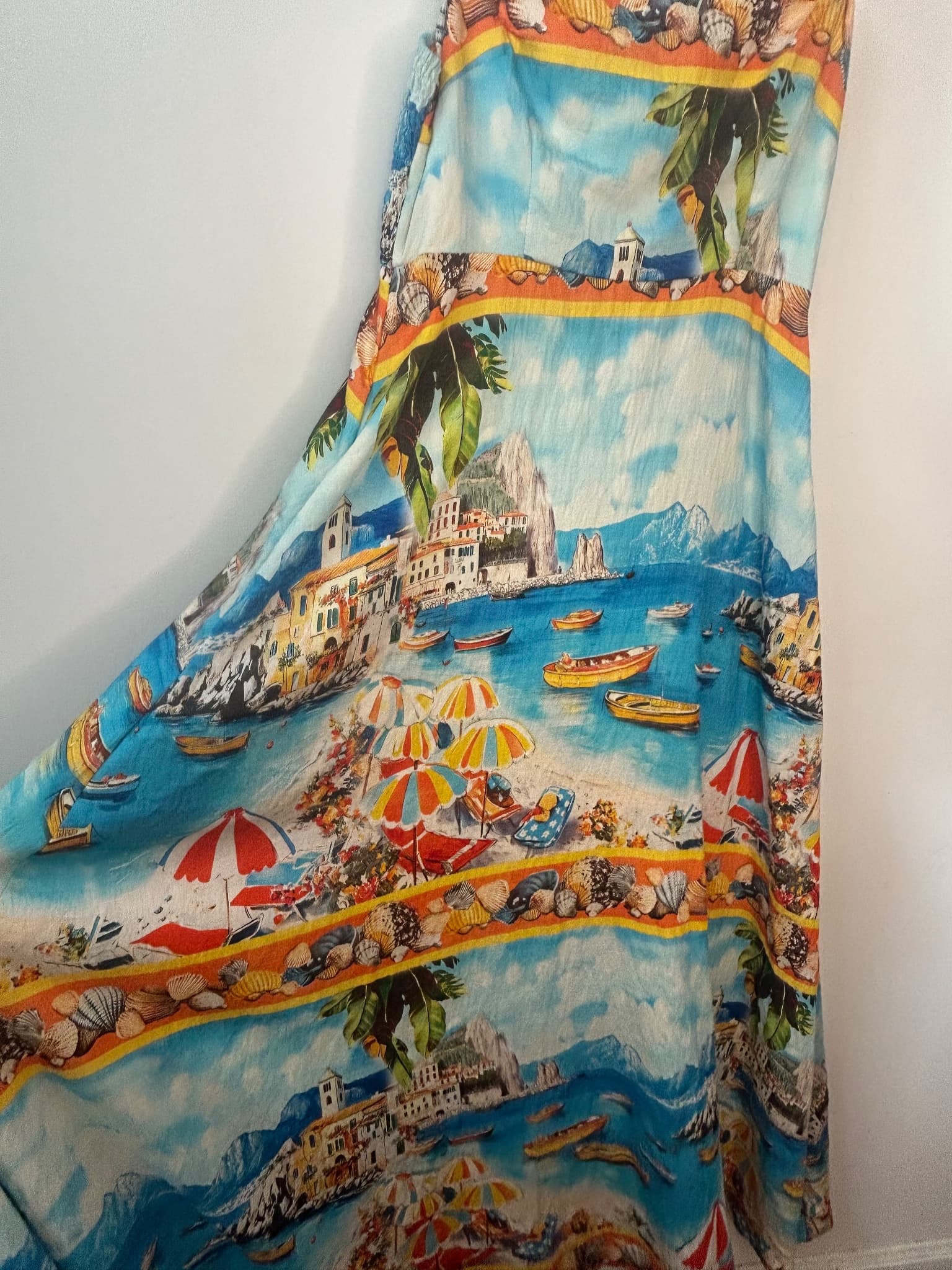 HEYCHIC Coastal Print Maxi Dress Size 8 — photo 4 of 6