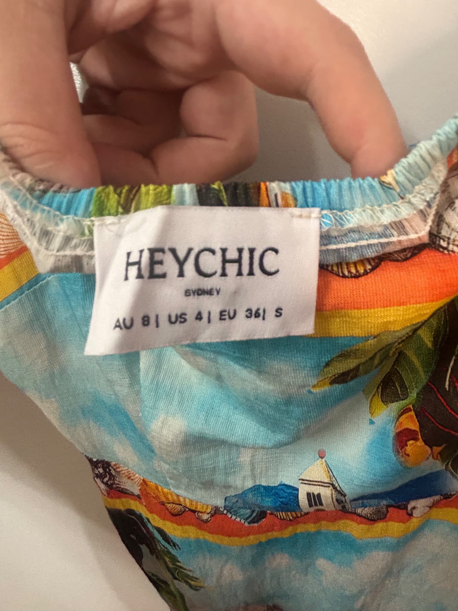 HEYCHIC Coastal Print Maxi Dress Size 8 — photo 6 of 6