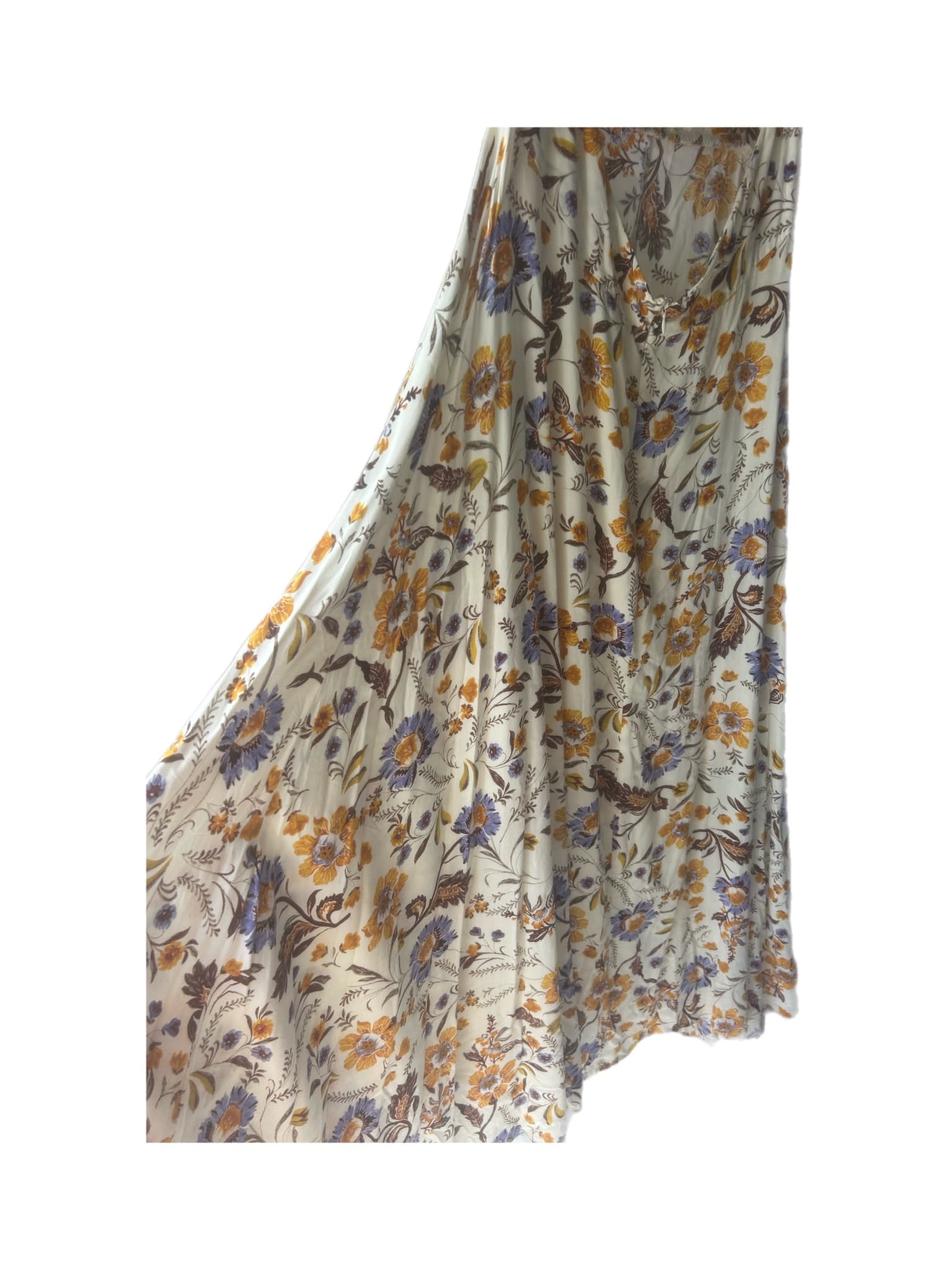 Jaase Floral Print Halter Neck Maxi Dress Yellow Purple White — photo 6 of 7