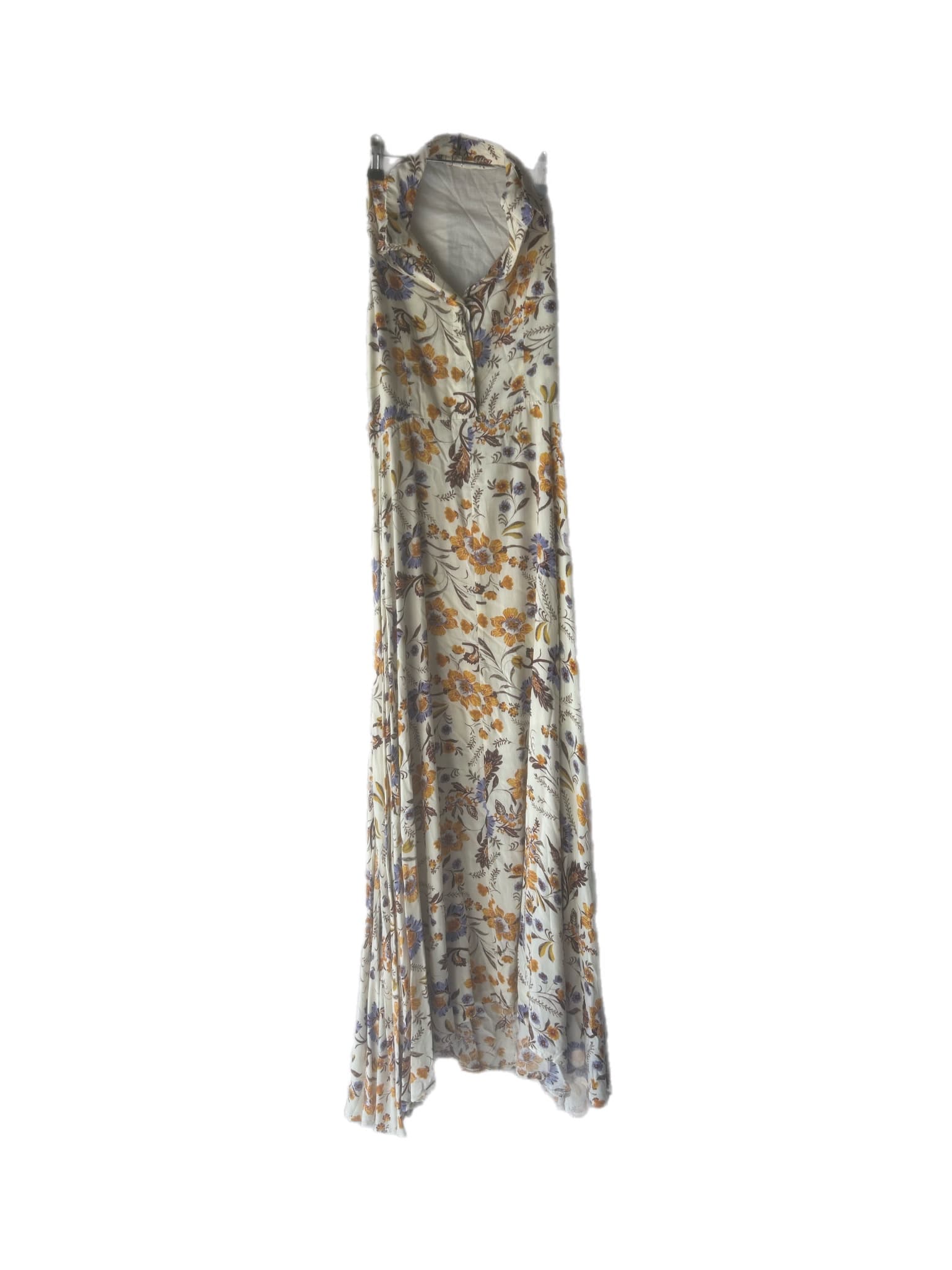 Jaase Floral Print Halter Neck Maxi Dress Yellow Purple White — photo 5 of 7