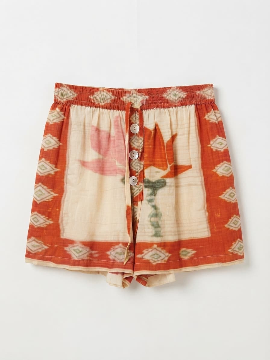 KINGA SCILLA Devi Boxer Red Orange Floral Print Size XS — photo 1 of 5