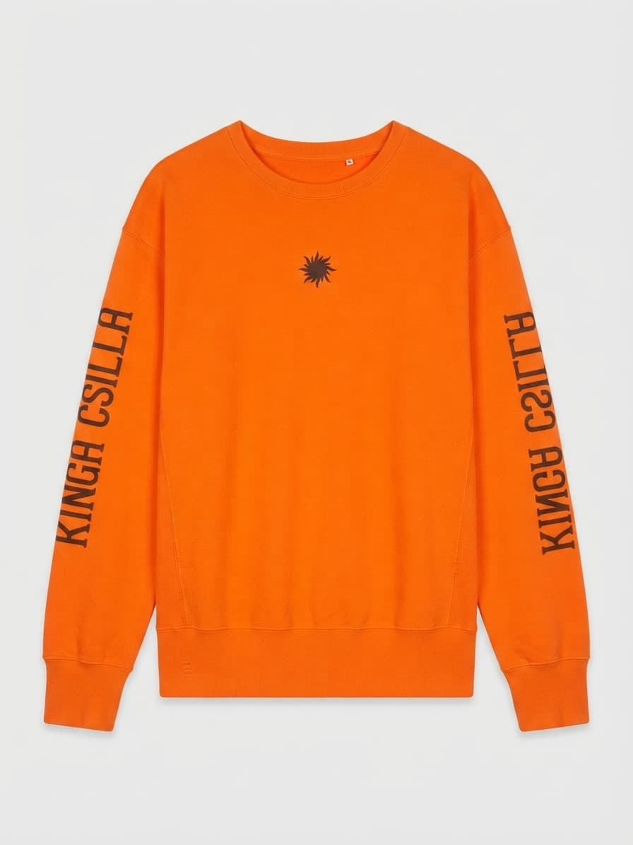 Kinga Scilla Orange Sun Graphic Sweatshirt Size Small — photo 1 of 7