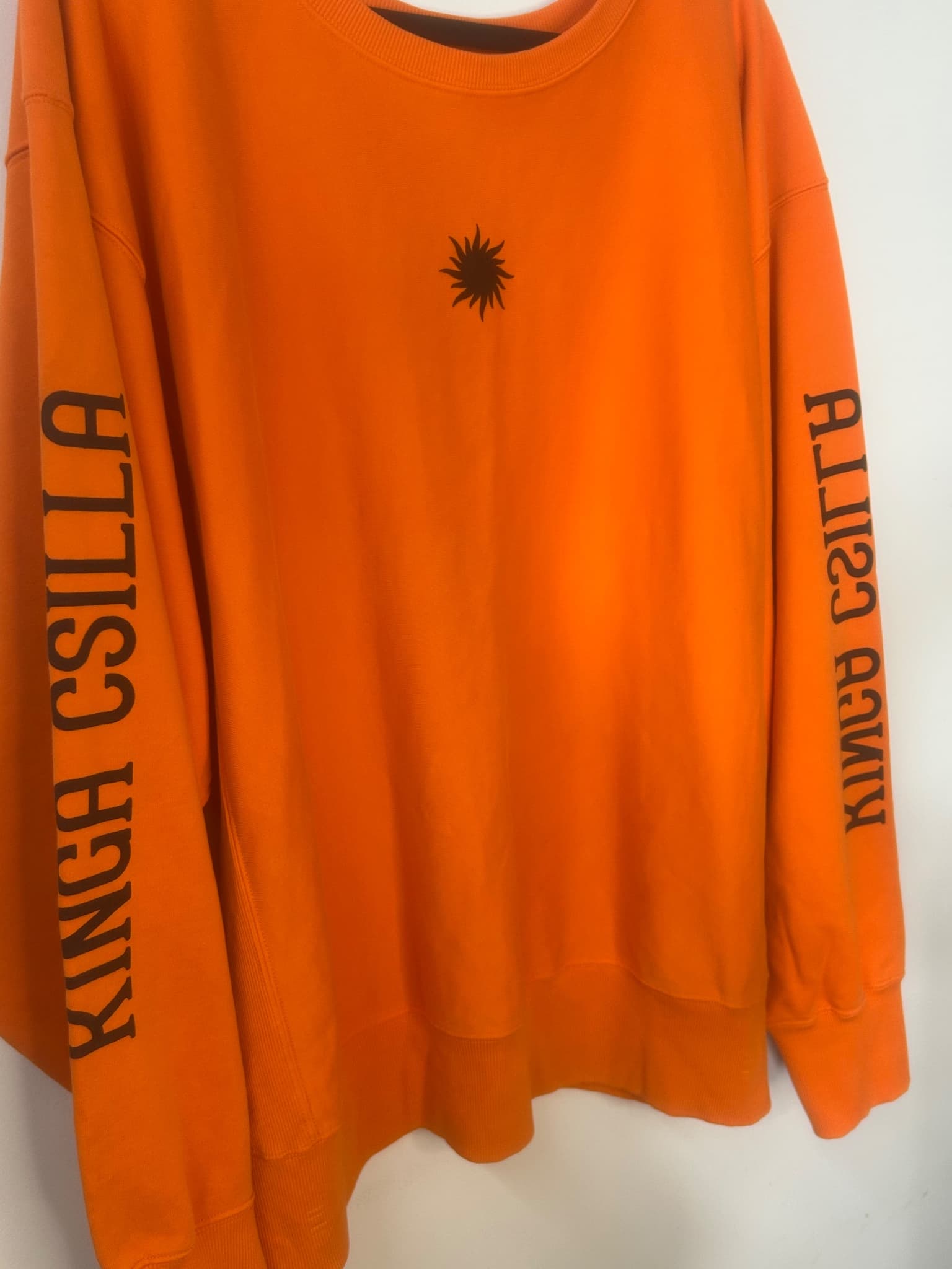 Kinga Scilla Orange Sun Graphic Sweatshirt Size Small — photo 4 of 7