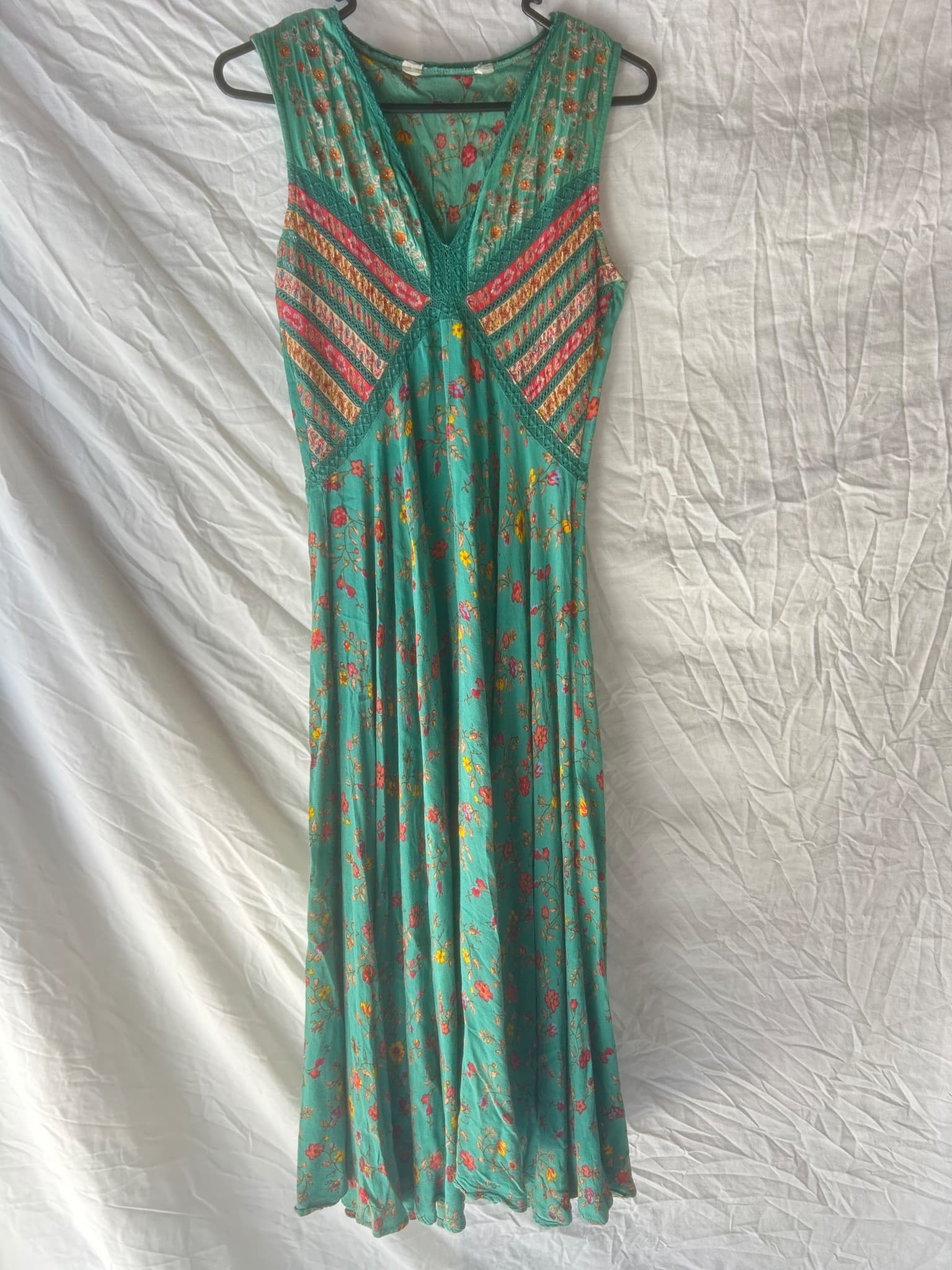 LABEL RITU KUMAR Floral Maxi Dress Green — photo 2 of 7