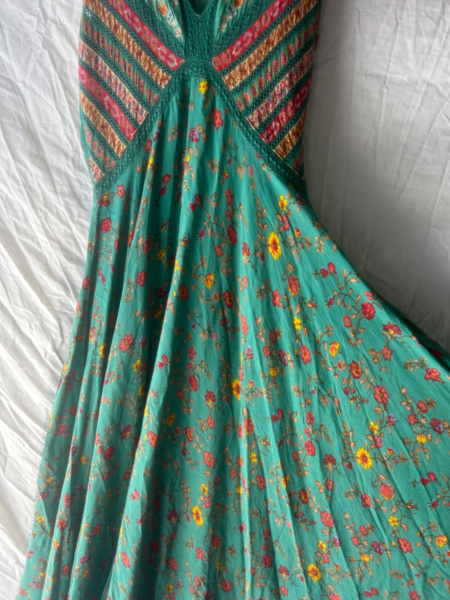 LABEL RITU KUMAR Floral Maxi Dress Green — photo 3 of 7