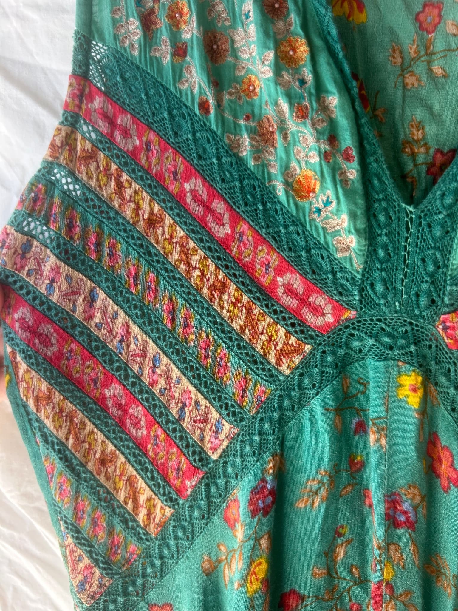 LABEL RITU KUMAR Floral Maxi Dress Green — photo 5 of 7