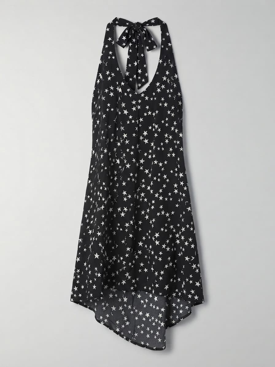 Lenni Black And White Star Print One Shoulder Mini Dress — photo 2 of 4