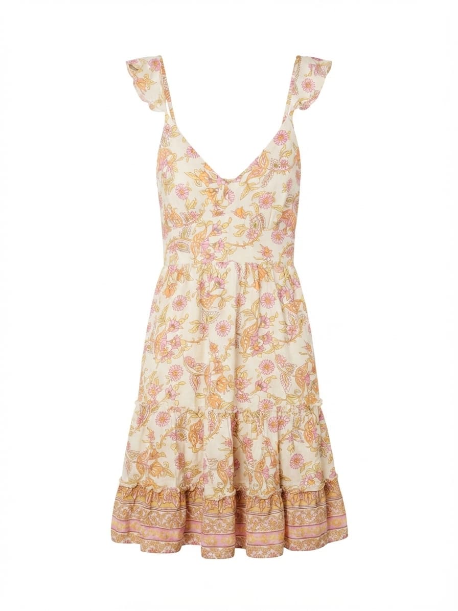 Lyon Floral Ruffle Strap Mini Dress Size 8 — photo 1 of 4