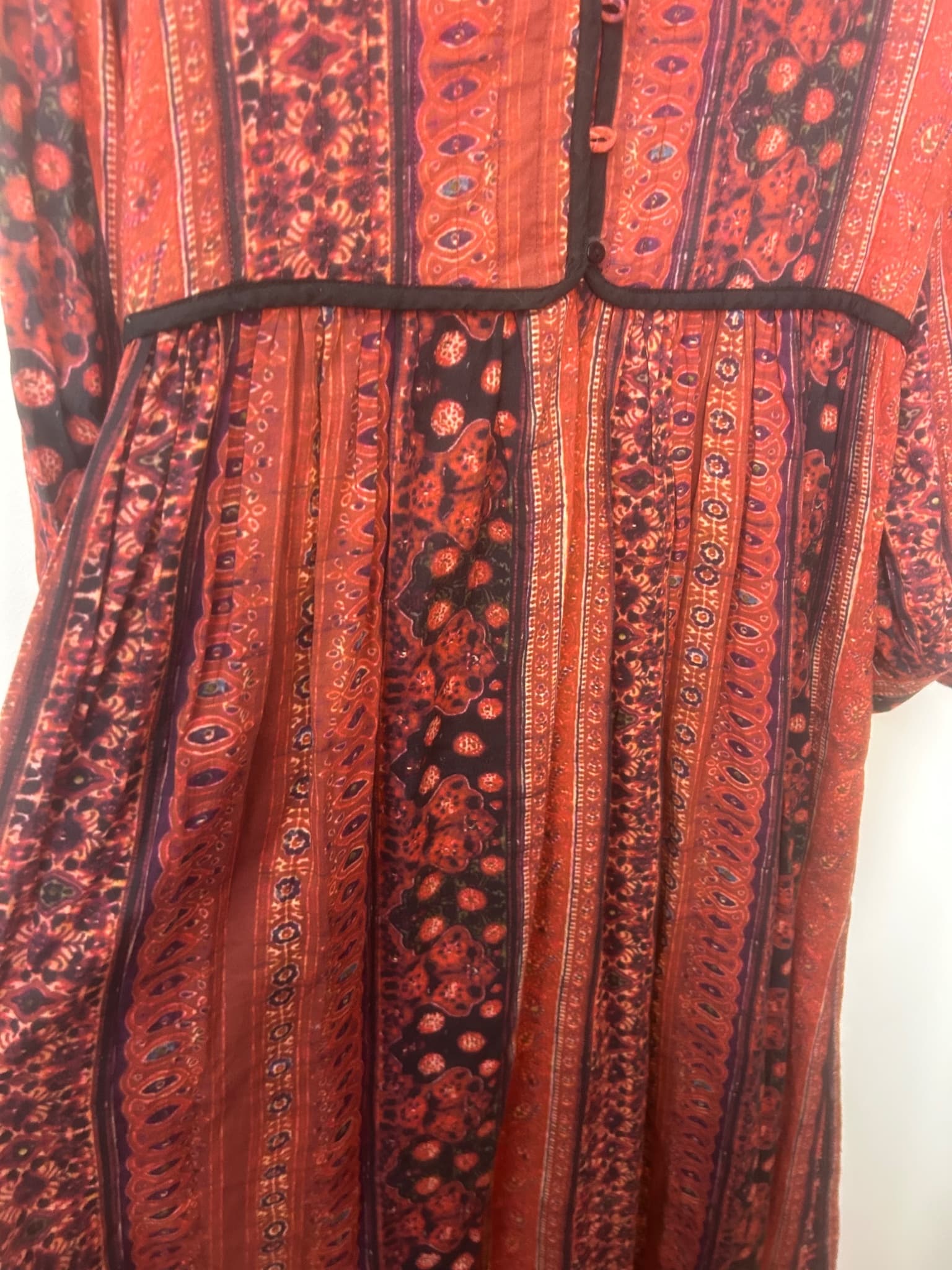 Maison Hotel Dalida Printed V-Neck Maxi Dress Red Black XS — photo 6 of 7