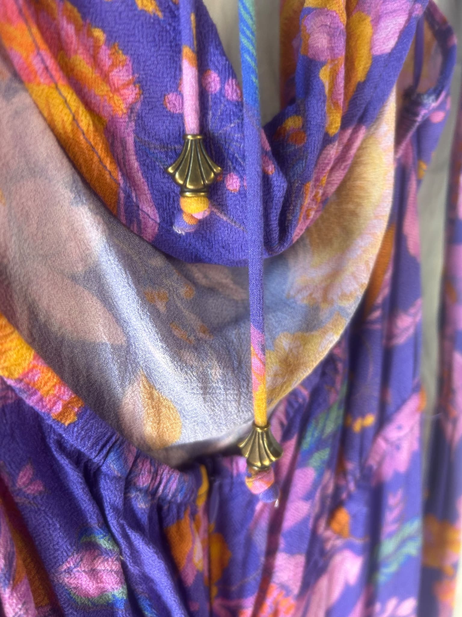 Nine Lives Bazaar Floral Halter Jumpsuit Purple Women's Size 8 — photo 3 of 7