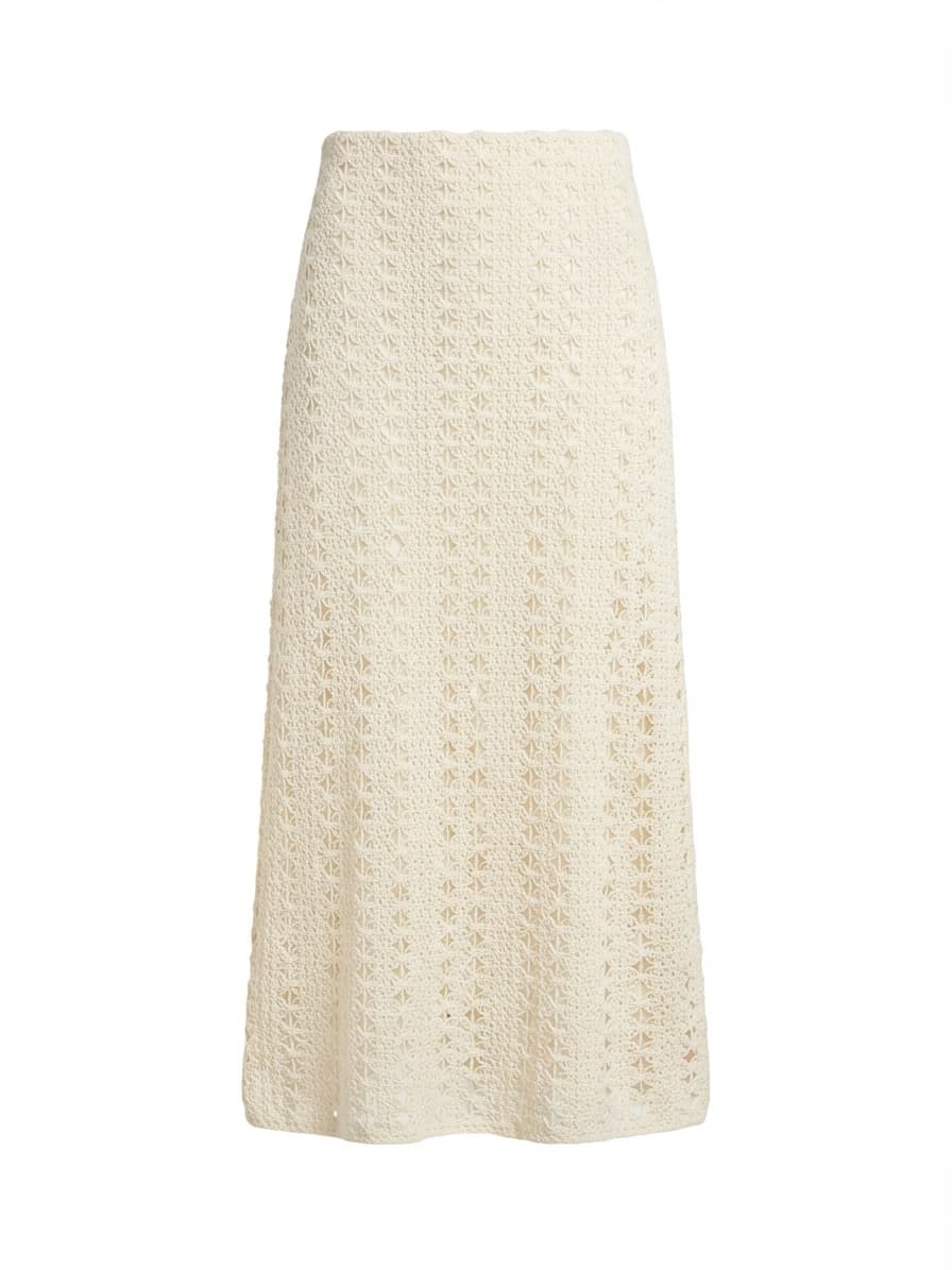 Ottway the Label Crochet Midi Skirt Cream Women's Size S — photo 1 of 4