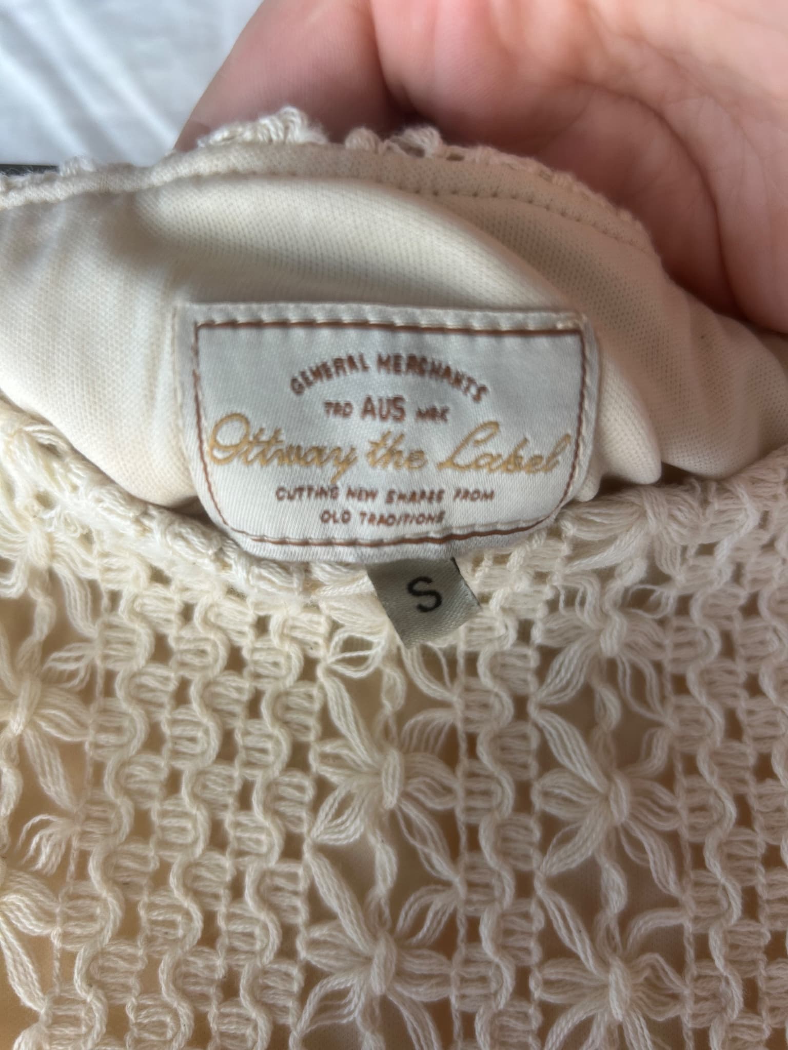 Ottway the Label Crochet Midi Skirt Cream Women's Size S — photo 3 of 4