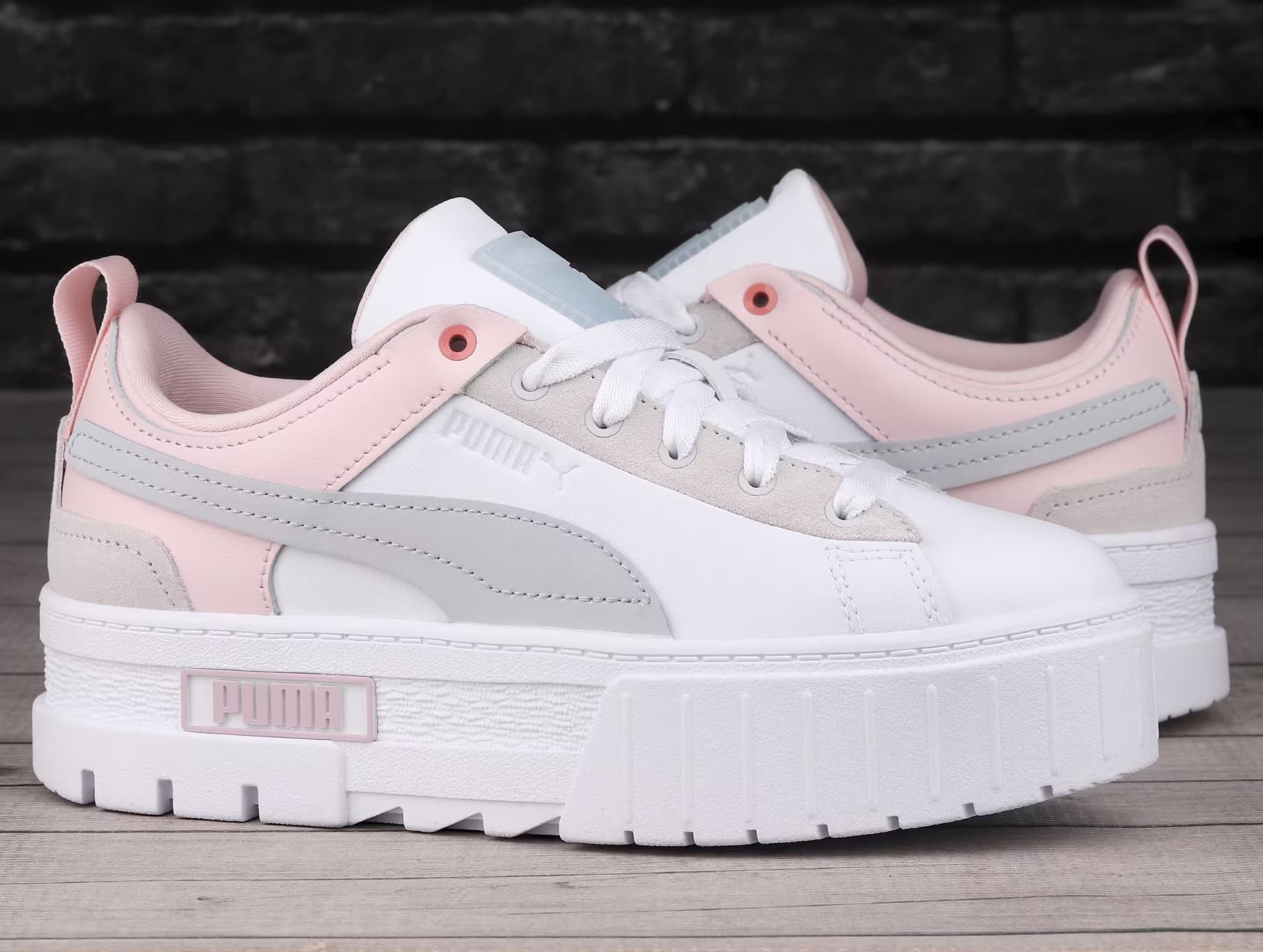 Puma Mayze Rare Women's Platform Sneakers White Pink Size 9 — photo 1 of 5