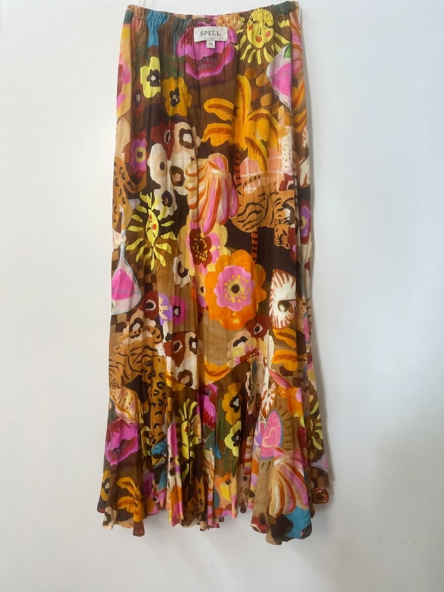 Spell Birth of Venus Maxi Skirt Caramel Floral XS — photo 3 of 4