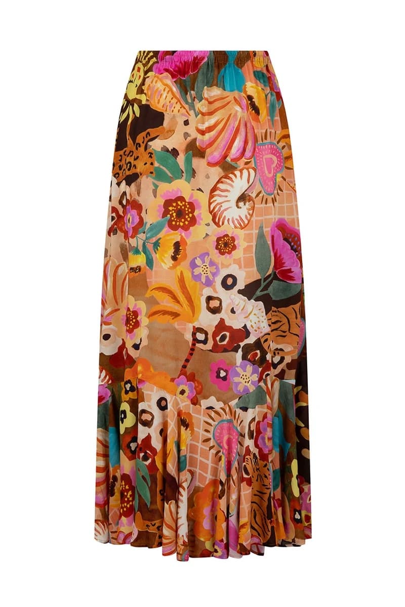 Spell Birth of Venus Maxi Skirt Caramel Floral XS — photo 2 of 4