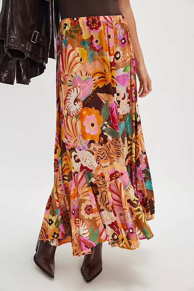 Spell Birth of Venus Maxi Skirt Caramel Floral XS — photo 1 of 4