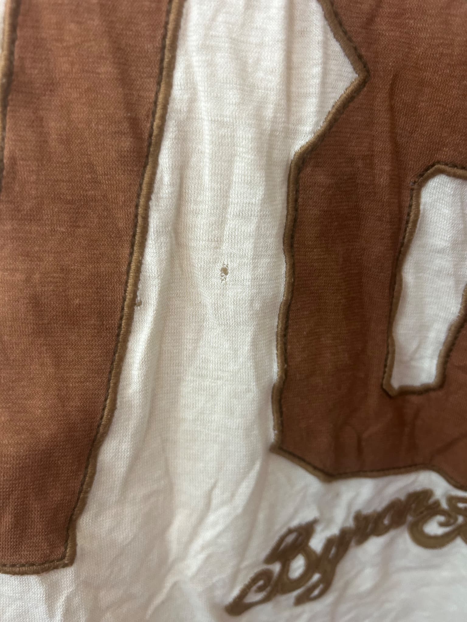 Spell Byron Bay 78 Vintage Style Varsity Jersey T-Shirt Cream Brown — photo 2 of 4