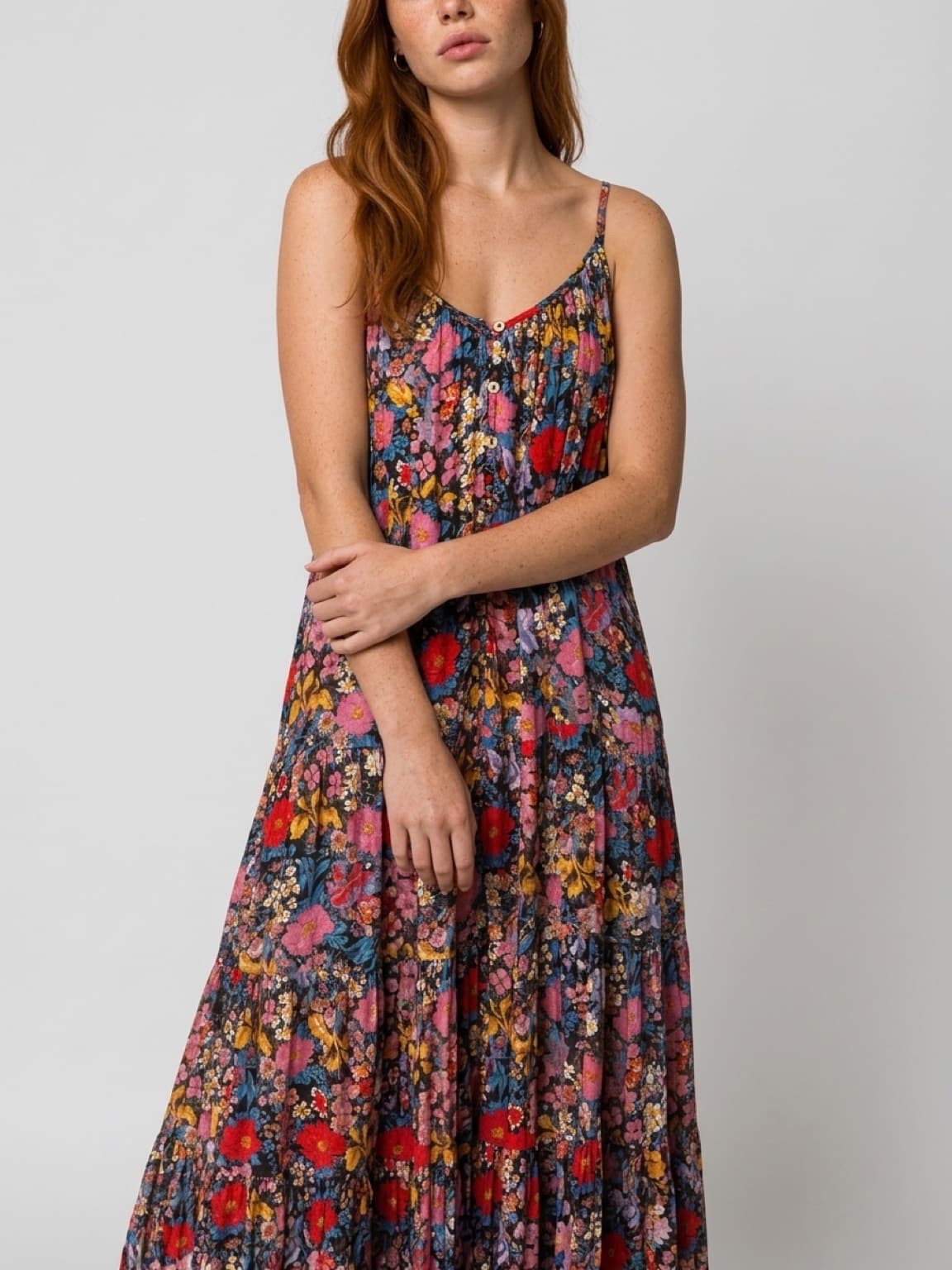 SPELL Floral Tiered Maxi Dress - Women's XXS — photo 1 of 9