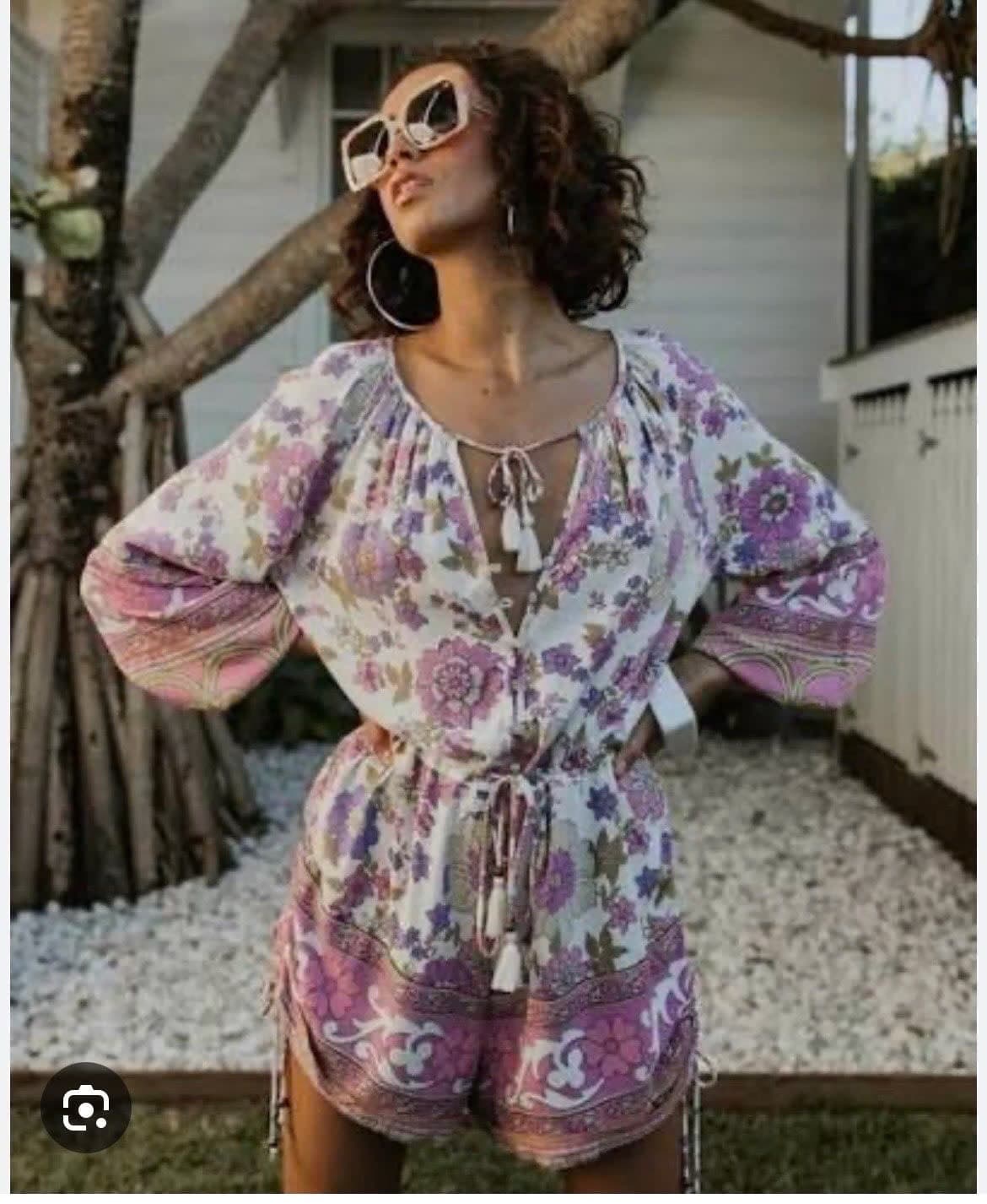 Spell & The Gypsy Floral Playdress Pink Purple Size S — photo 2 of 6