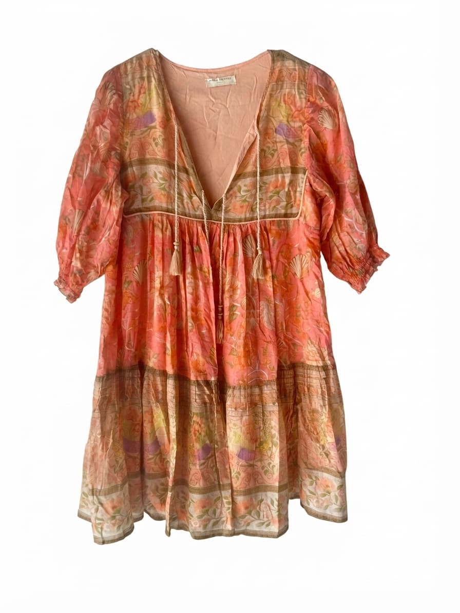 Spell & The Gypsy Mini Dress Pink Shell Print Size S — photo 1 of 5