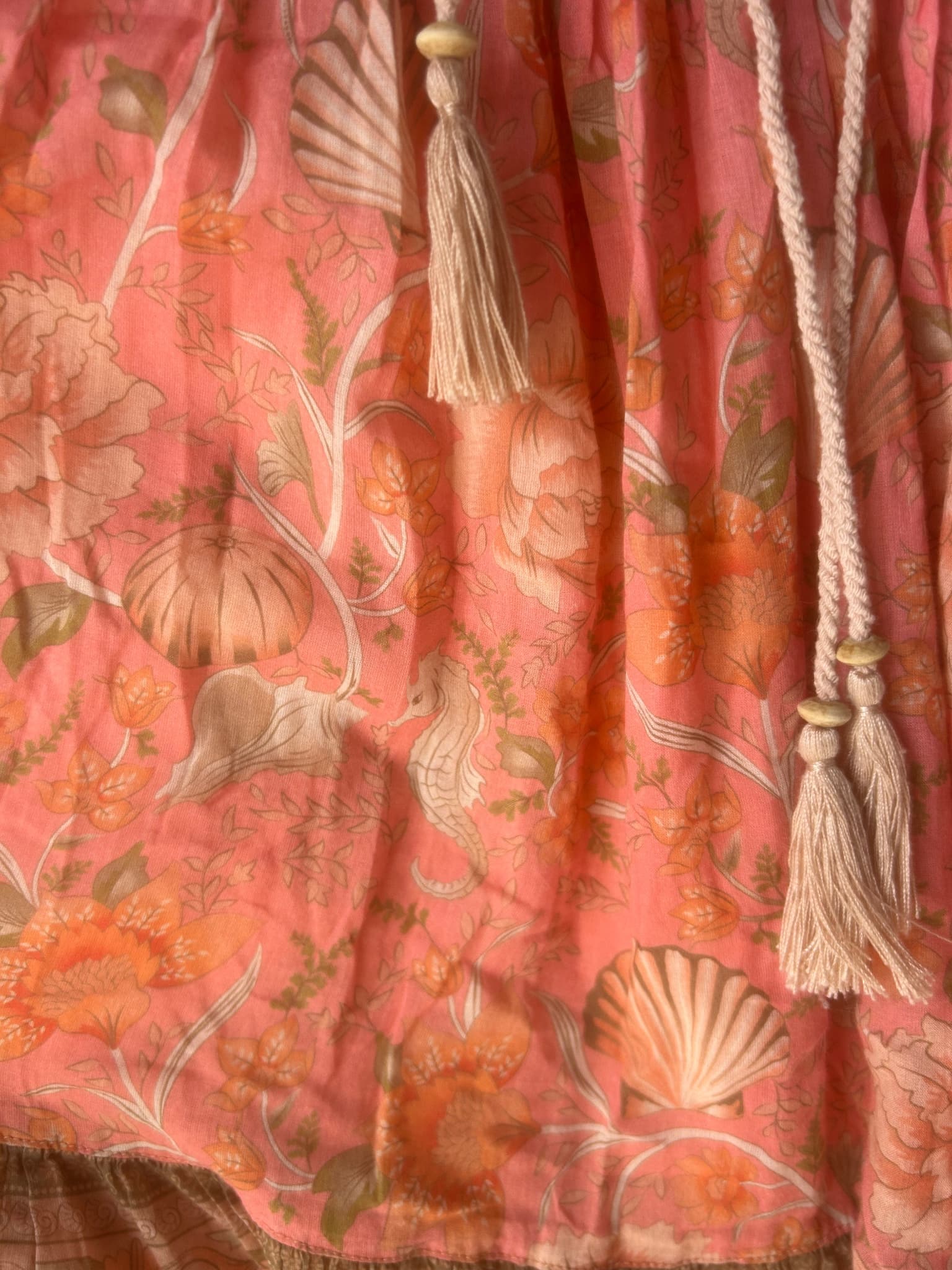 Spell & The Gypsy Mini Dress Pink Shell Print Size S — photo 2 of 5