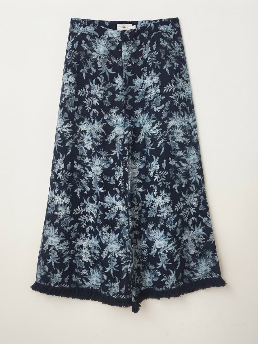 Tigerlily Akari Floral Wide Leg Culottes With Fringed Hem Size 6 — photo 2 of 5
