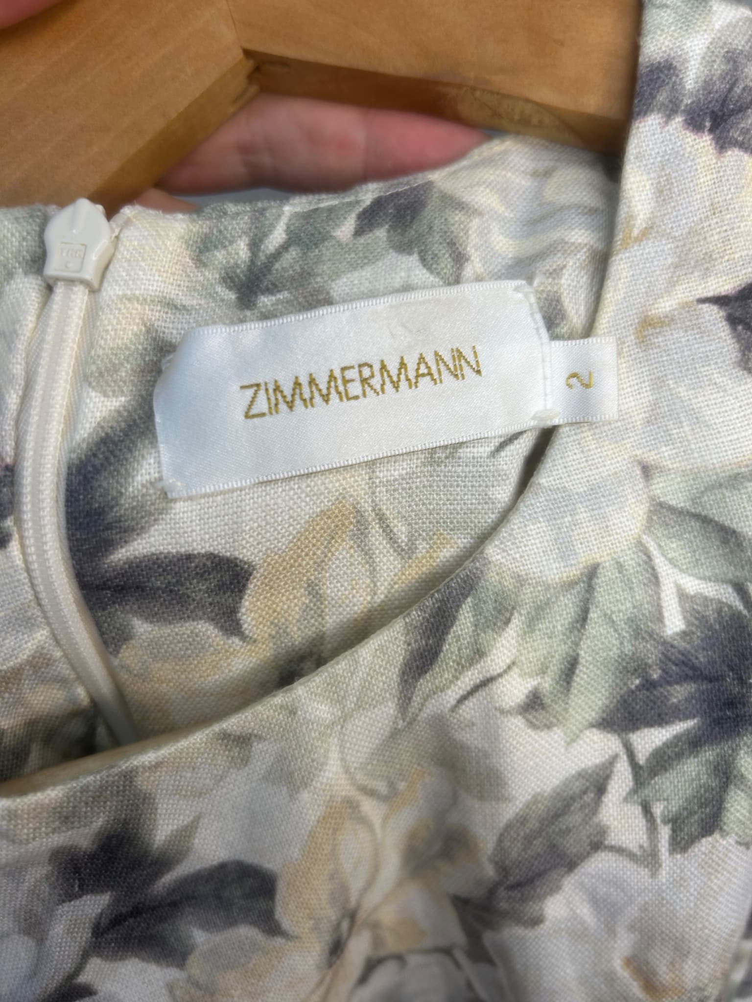 Zimmermann Floral Linen Mini Dress Size 2 — photo 5 of 8