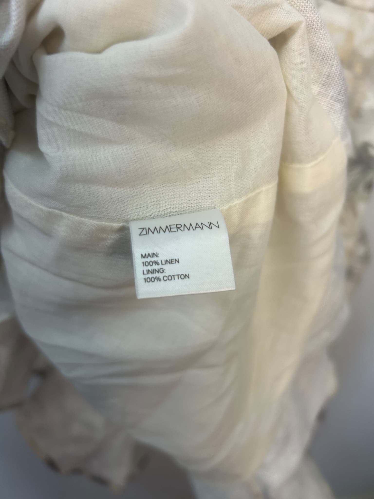 Zimmermann Floral Linen Mini Dress Size 2 — photo 7 of 8
