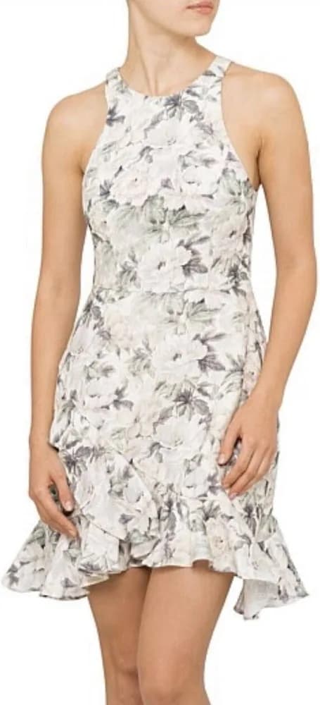 Zimmermann Floral Linen Mini Dress Size 2 — photo 1 of 8