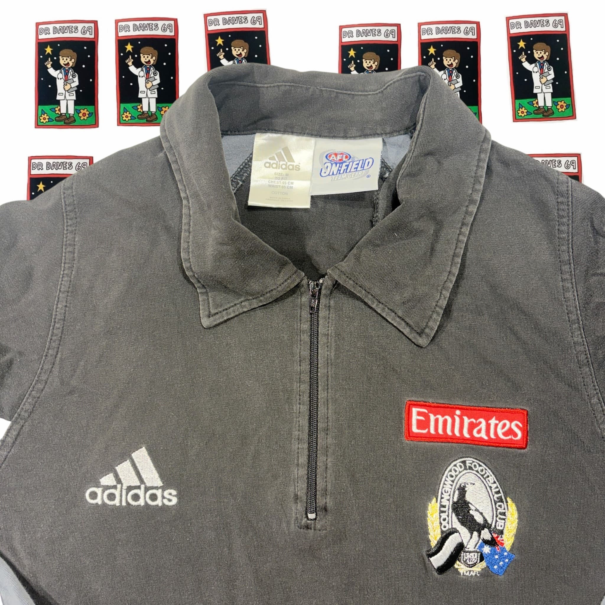 Adidas Collingwood AFL On-Field 1/4 Zip Training Top XL — photo 2 of 4