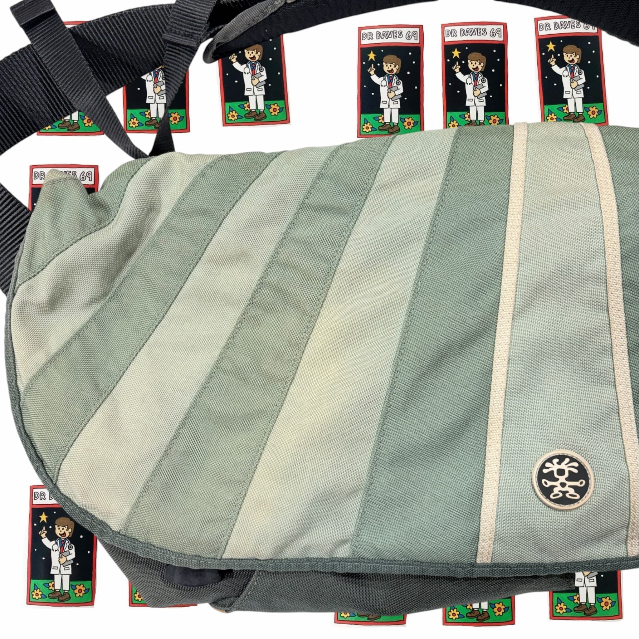 Crumpler The Barney Rustle Blanket Messenger Bag Green Striped — photo 6 of 8