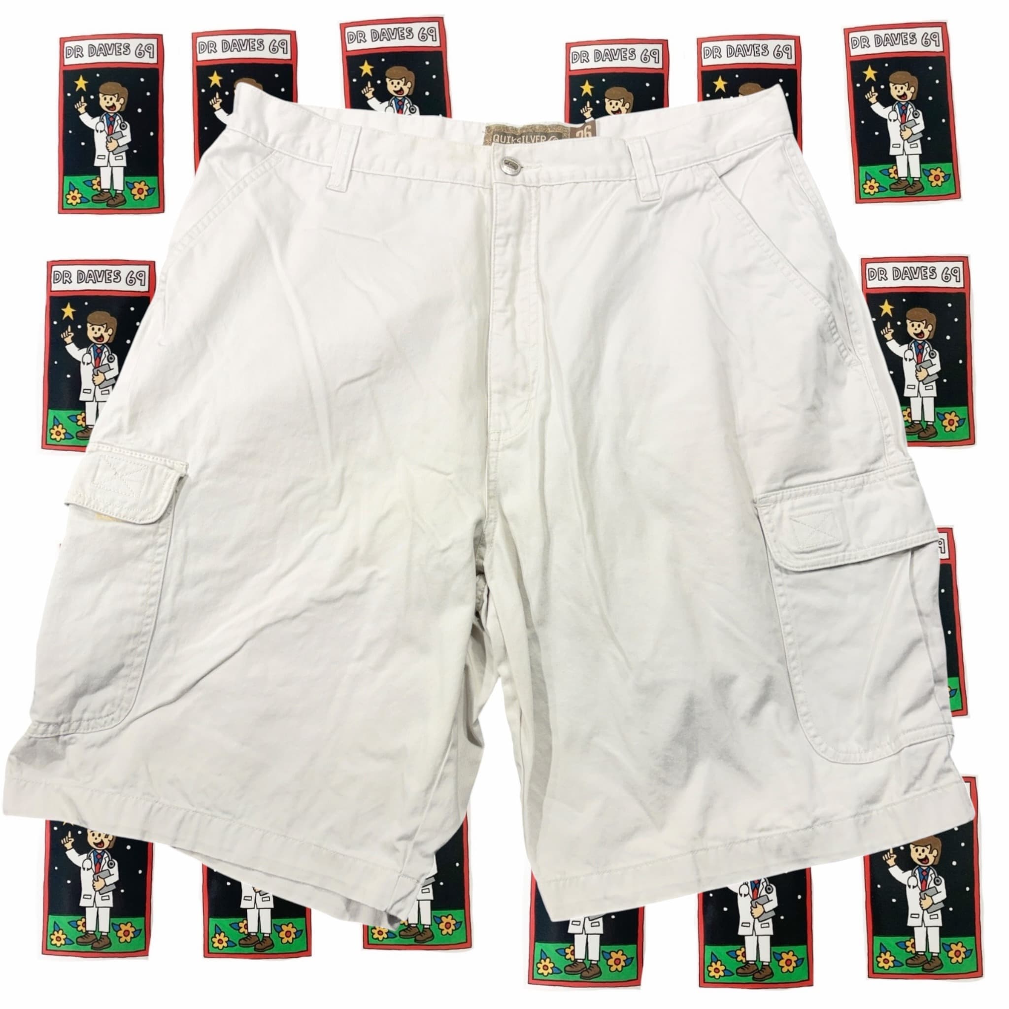 Quiksilver Beige Cargo Shorts Size 36