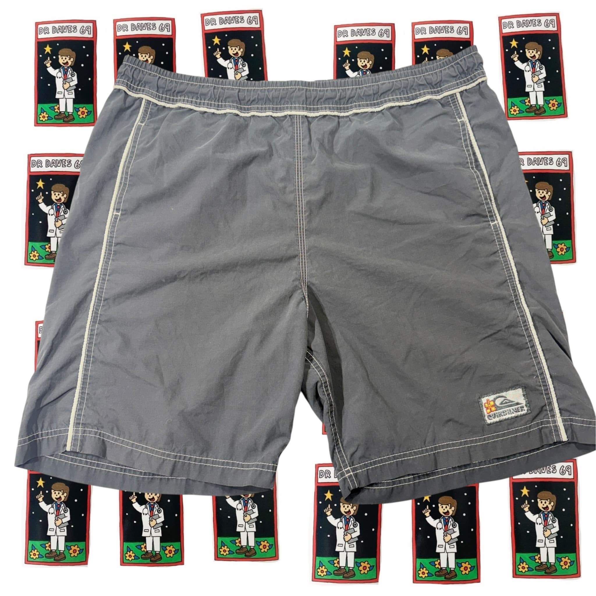 Vintage Quiksilver Men's Elastic Graphic Print Boardshorts Size S-M 30-32 — photo 1 of 5
