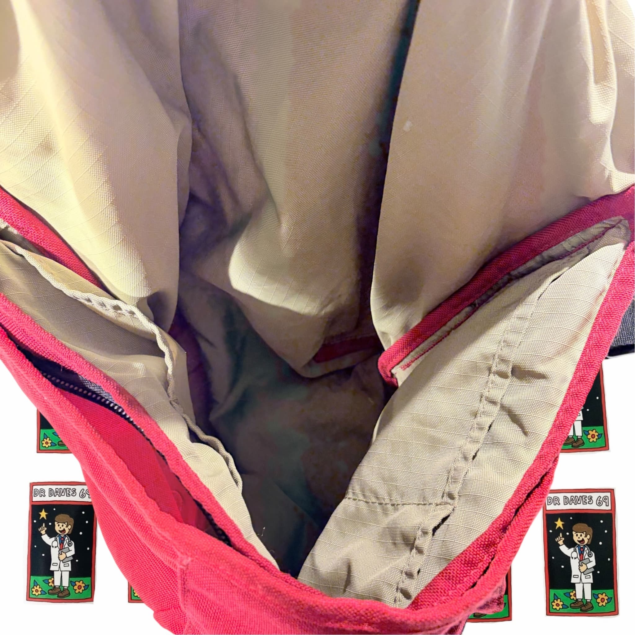 Red Messenger Bag With Stripe Detail — photo 3 of 5